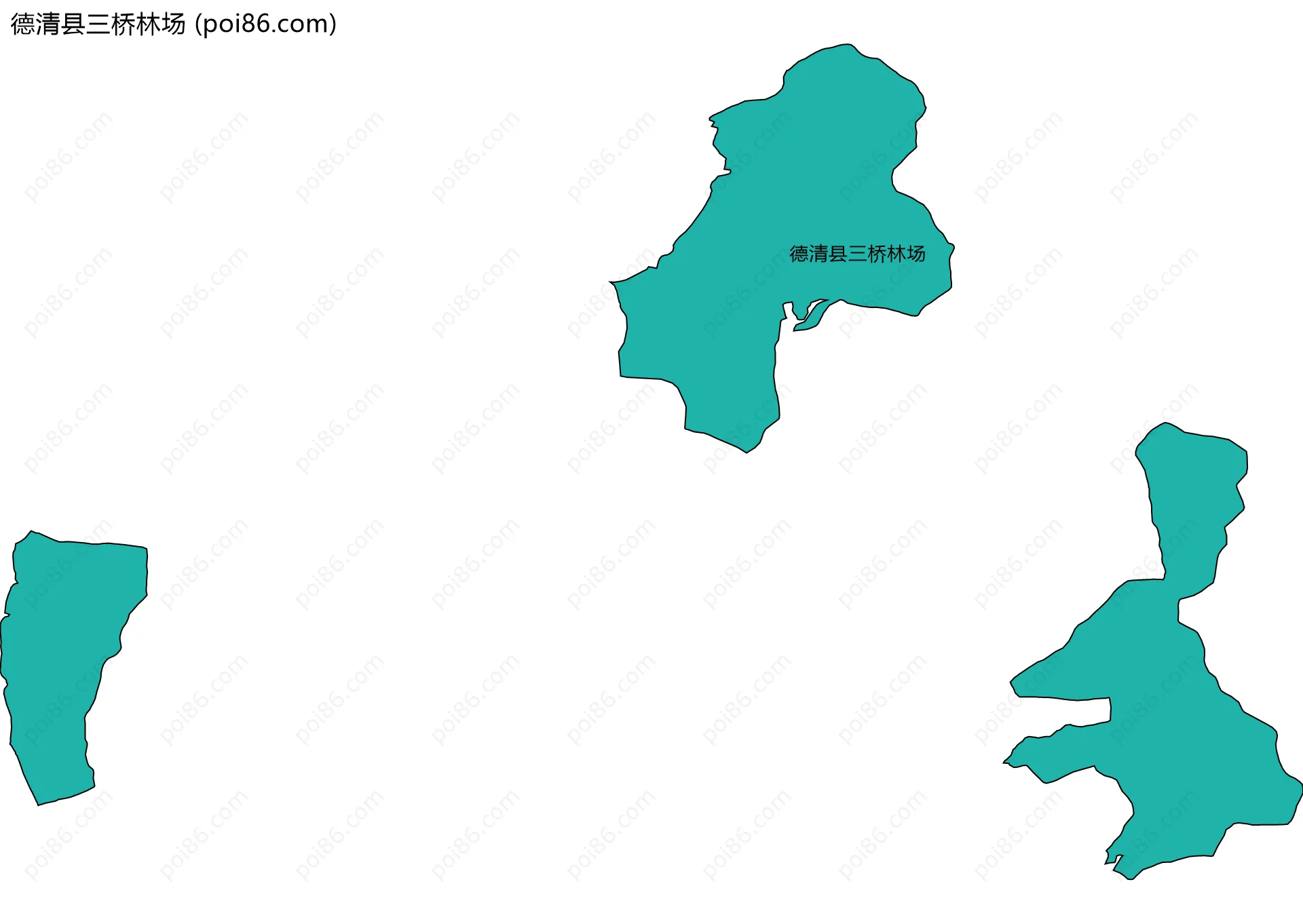 德清县三桥林场边界地图