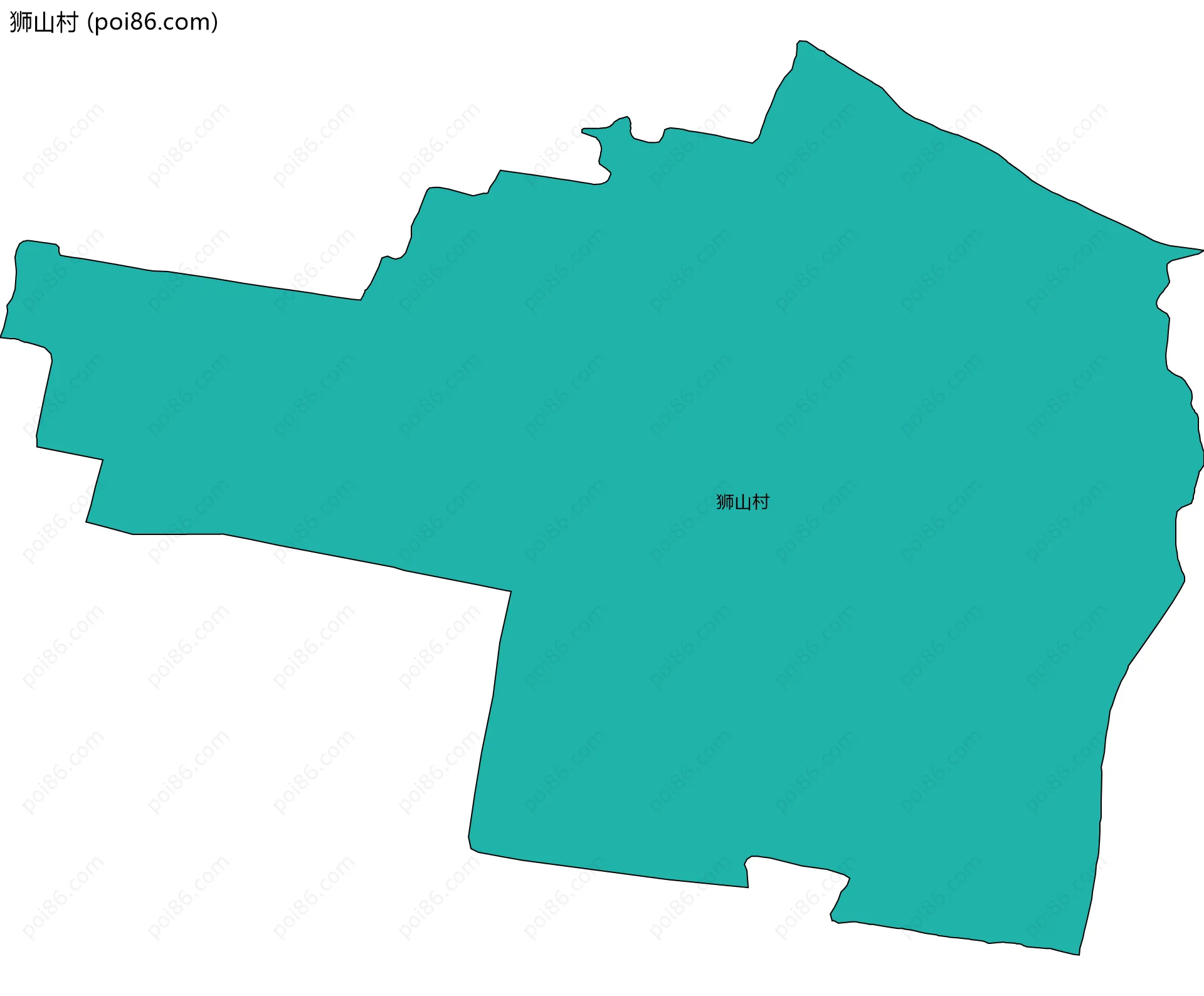 狮山村边界地图