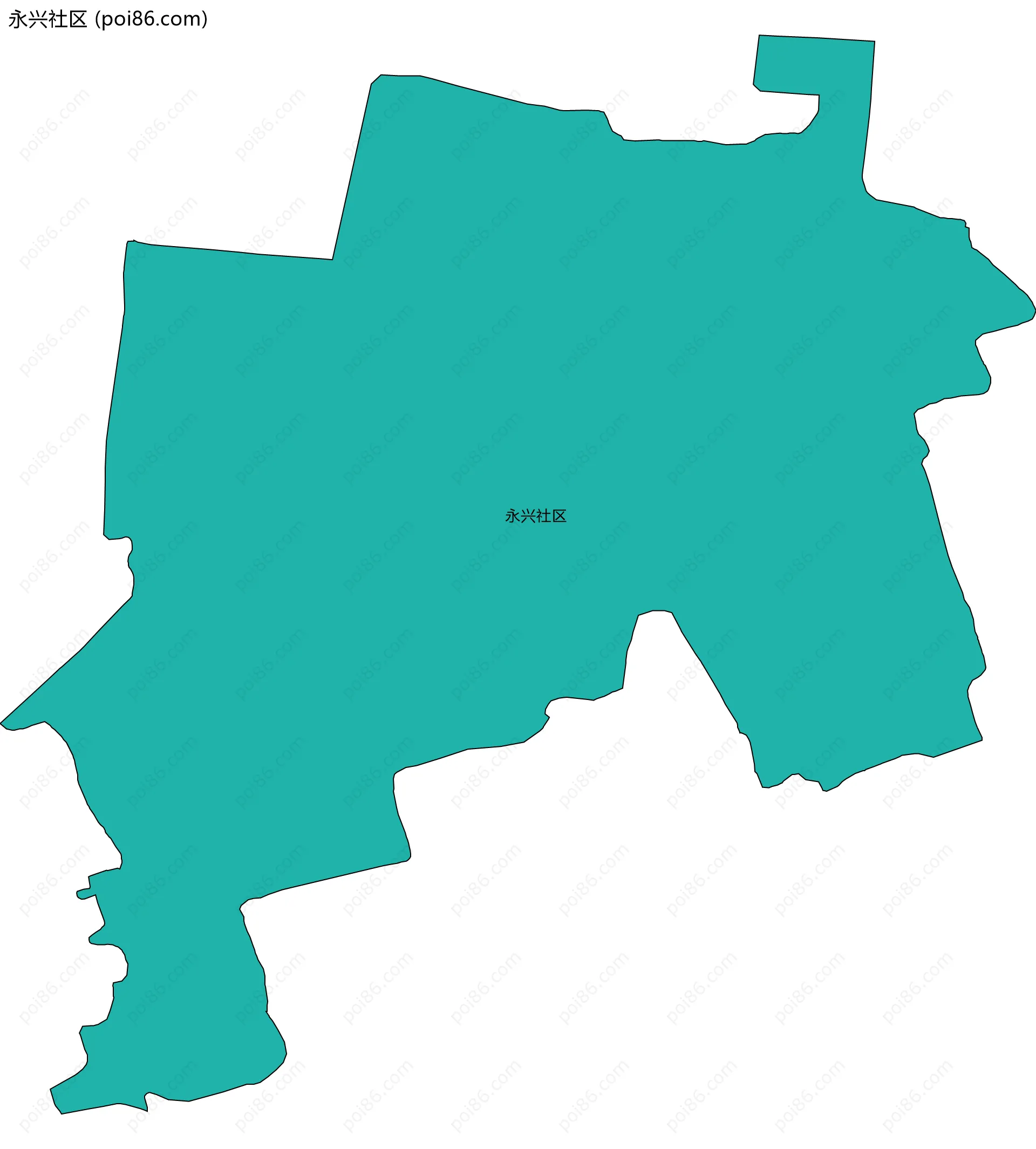 永兴社区边界地图