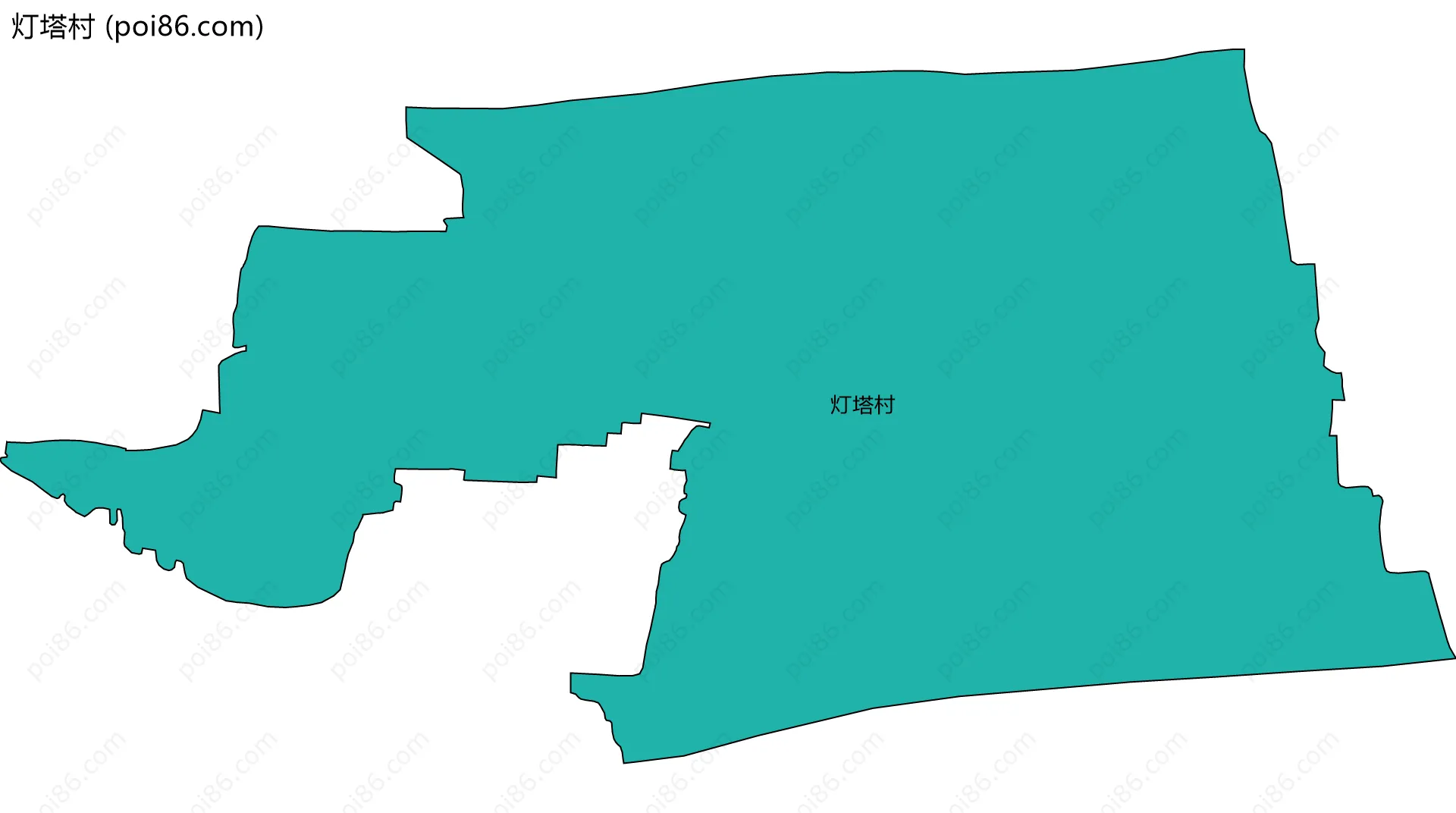 灯塔村边界地图