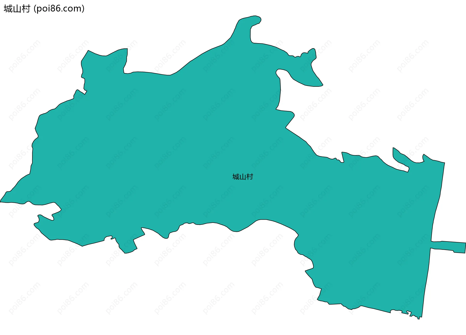 城山村边界地图