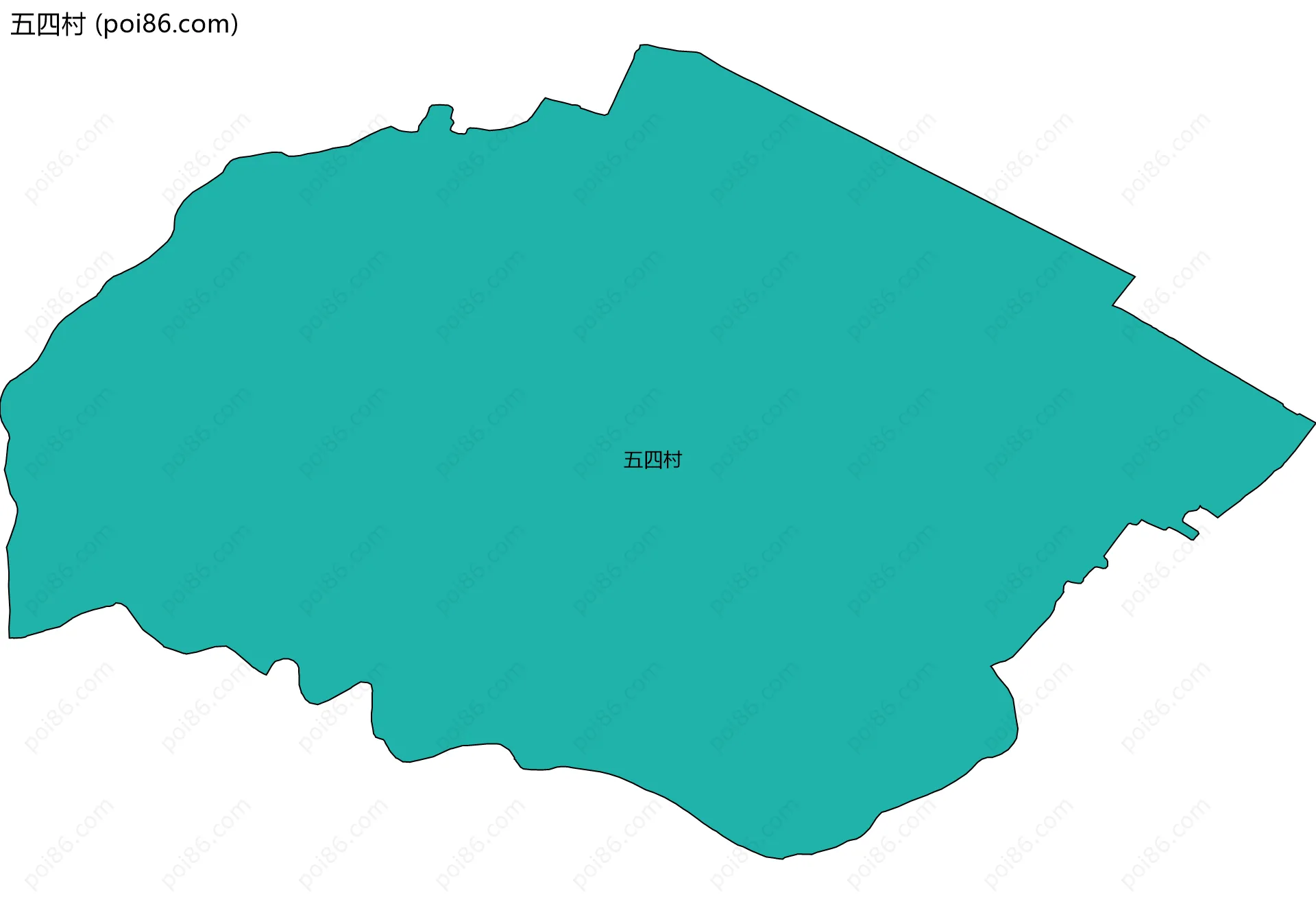 五四村边界地图