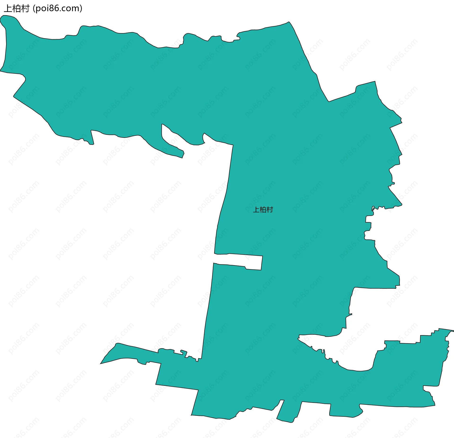 上柏村边界地图