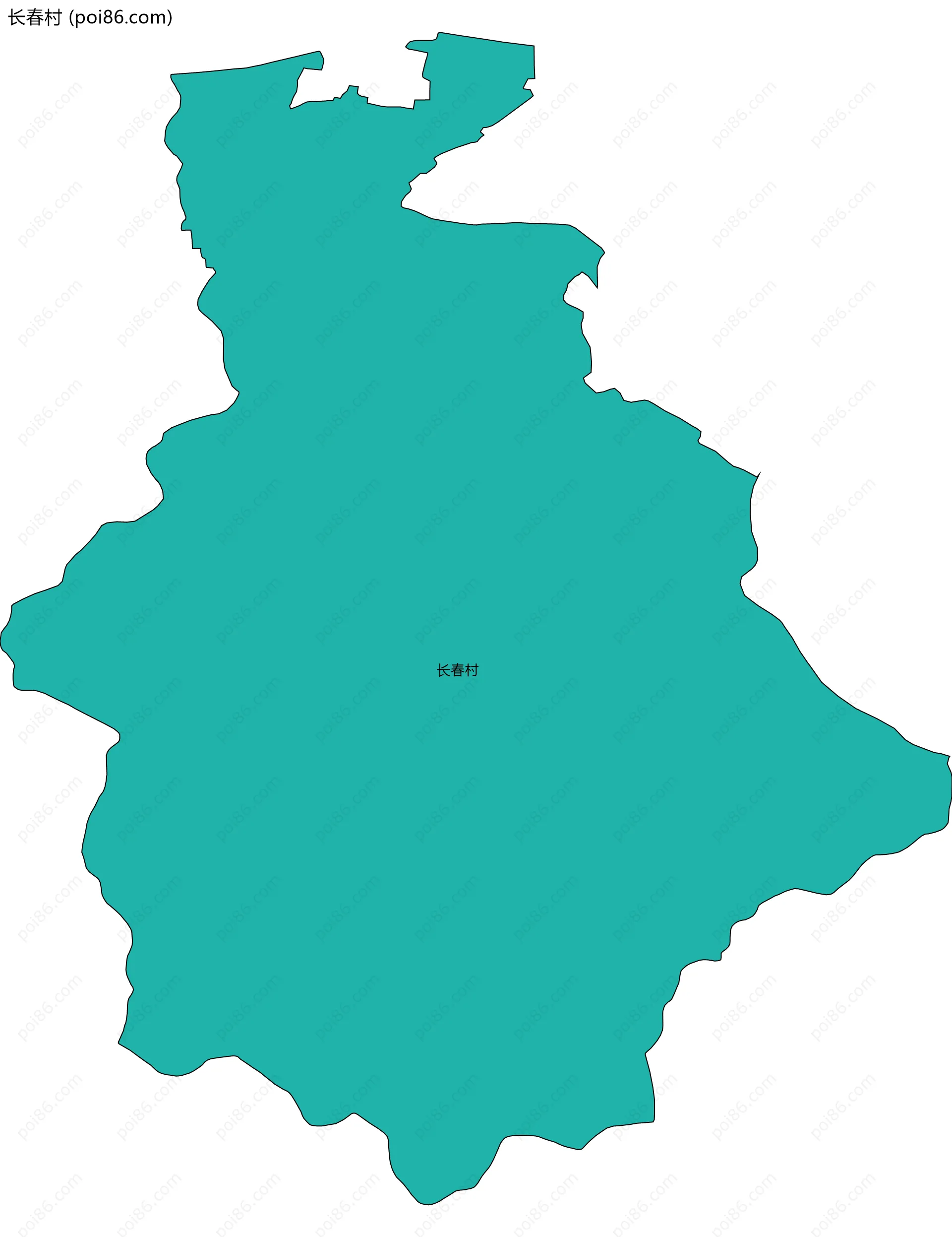 长春村边界地图