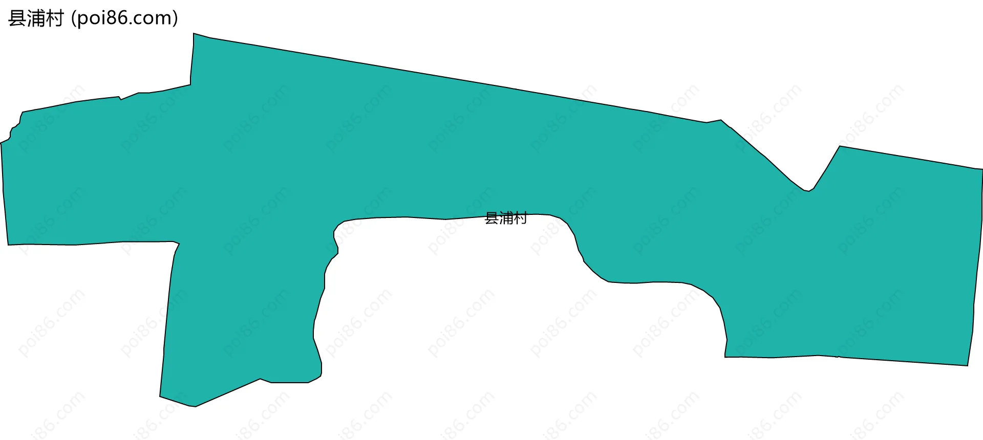 县浦村边界地图
