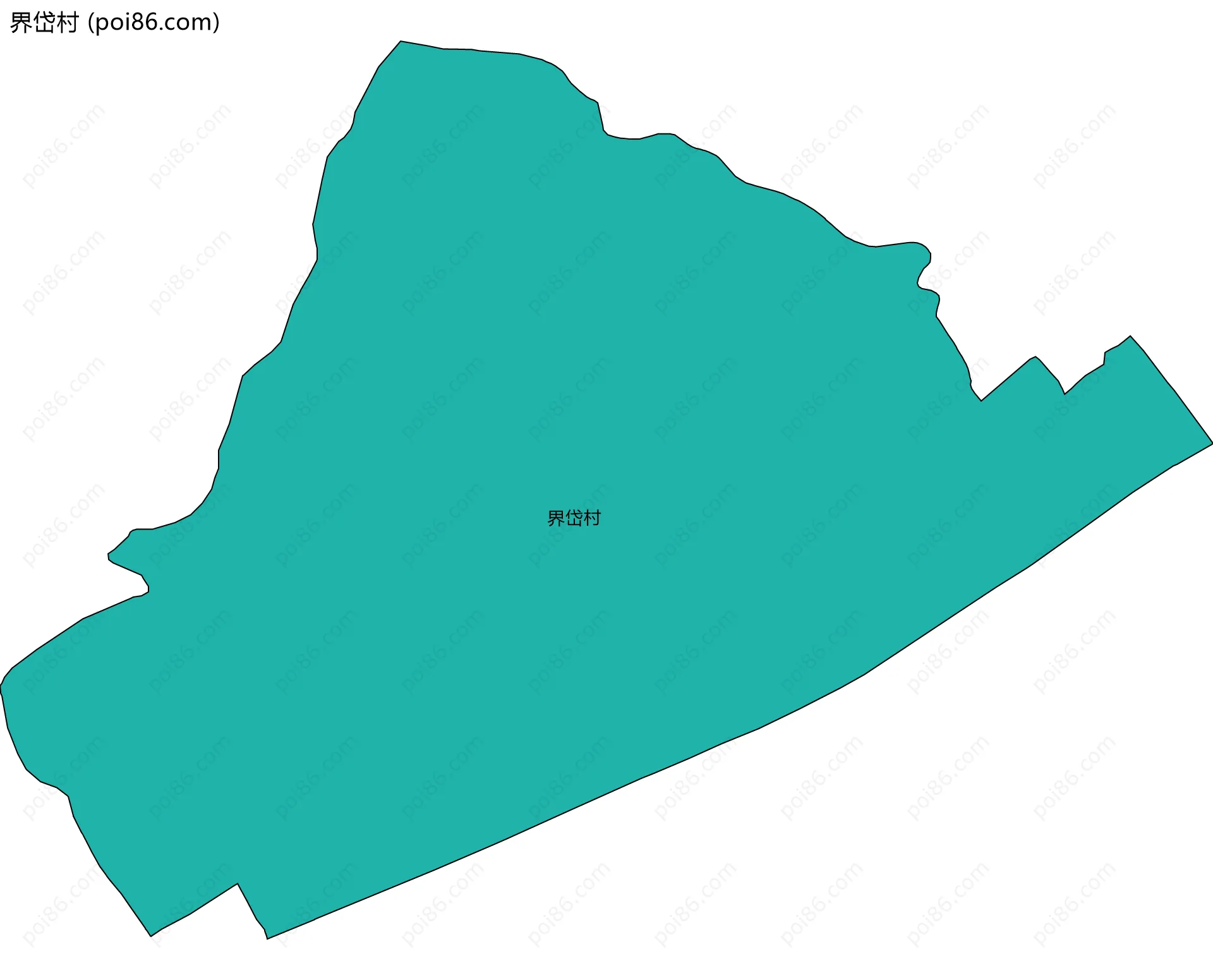 界岱村边界地图