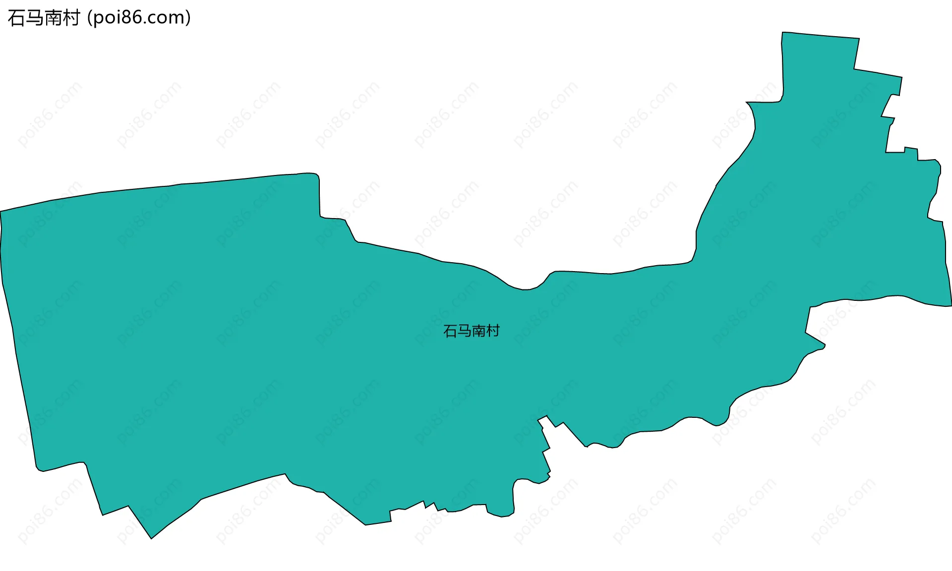 石马南村边界地图