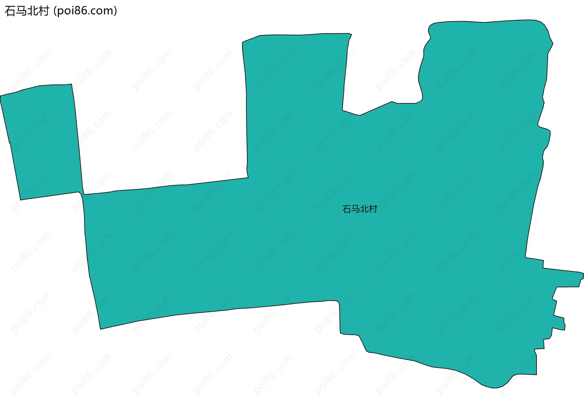 石马北村边界地图