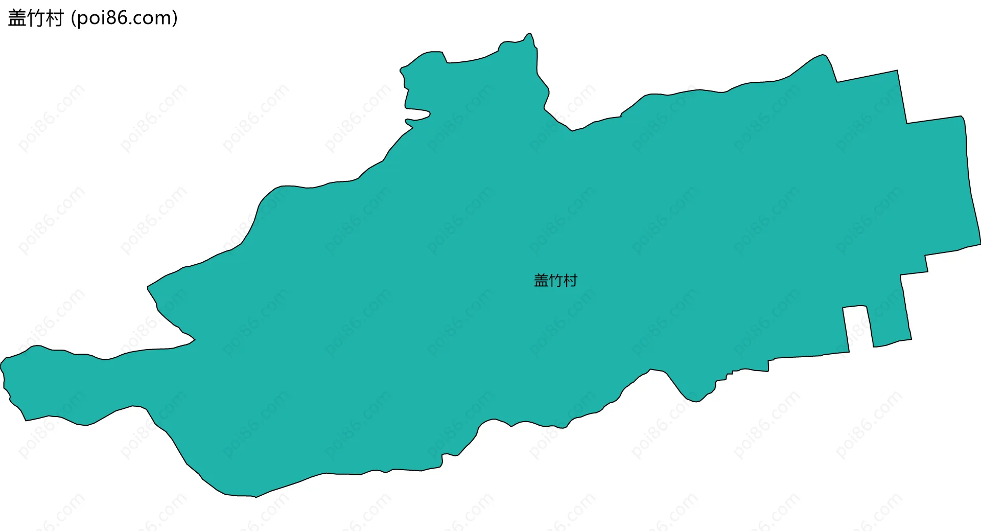 盖竹村边界地图