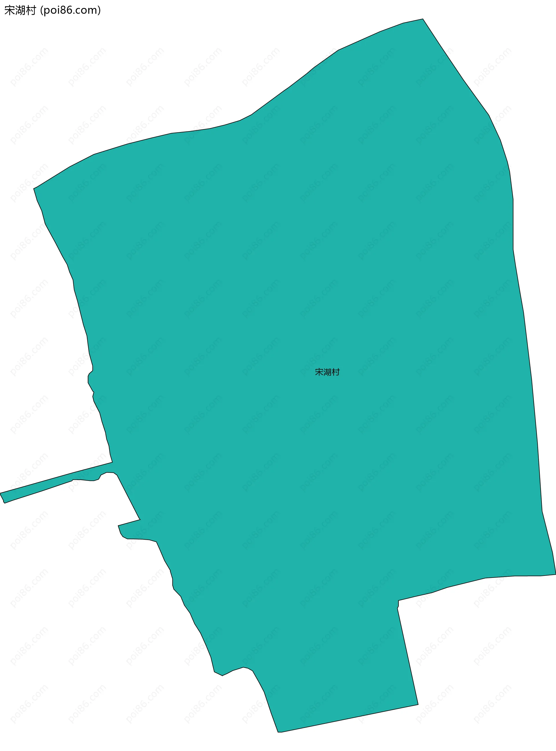 宋湖村边界地图