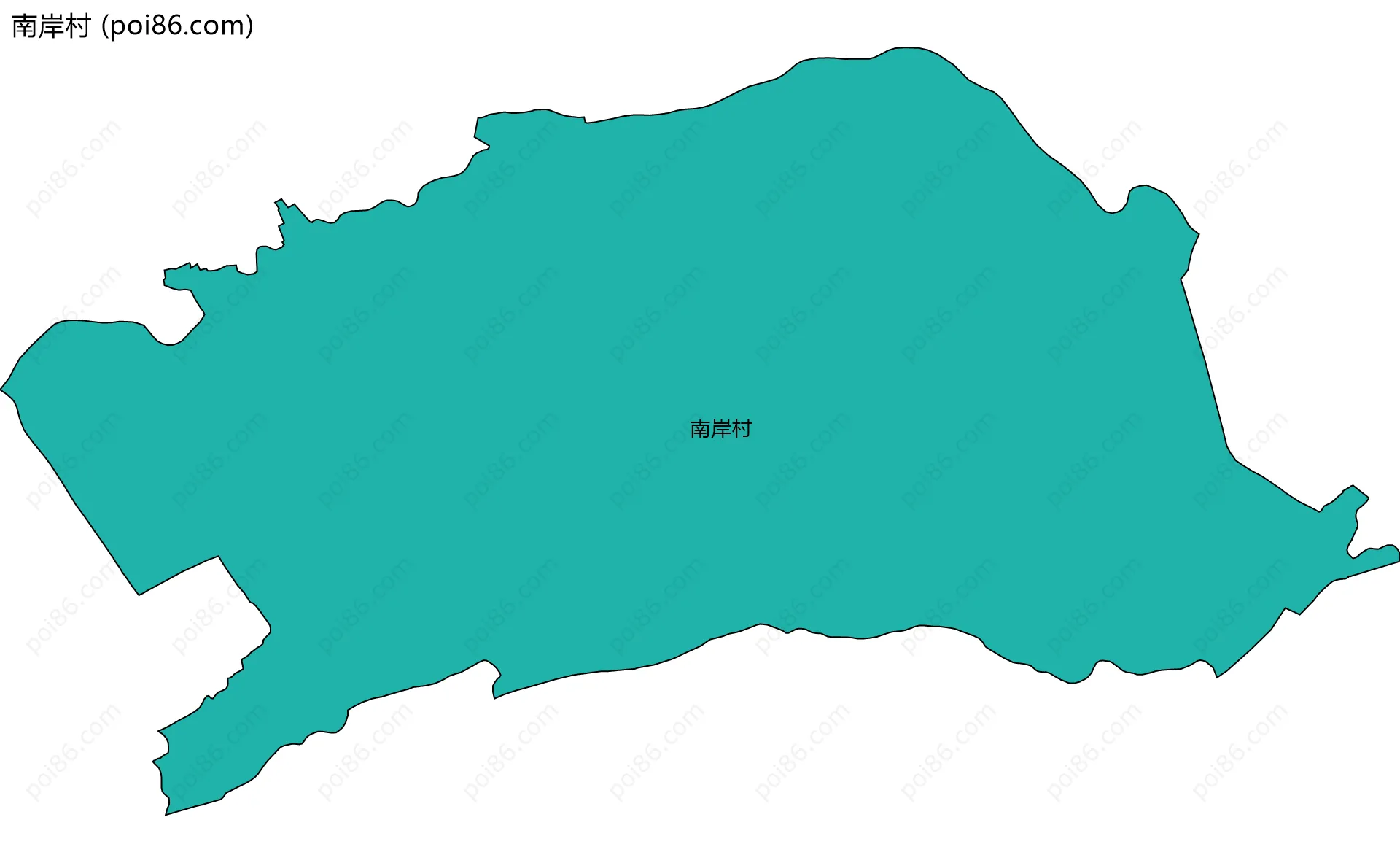 南岸村边界地图