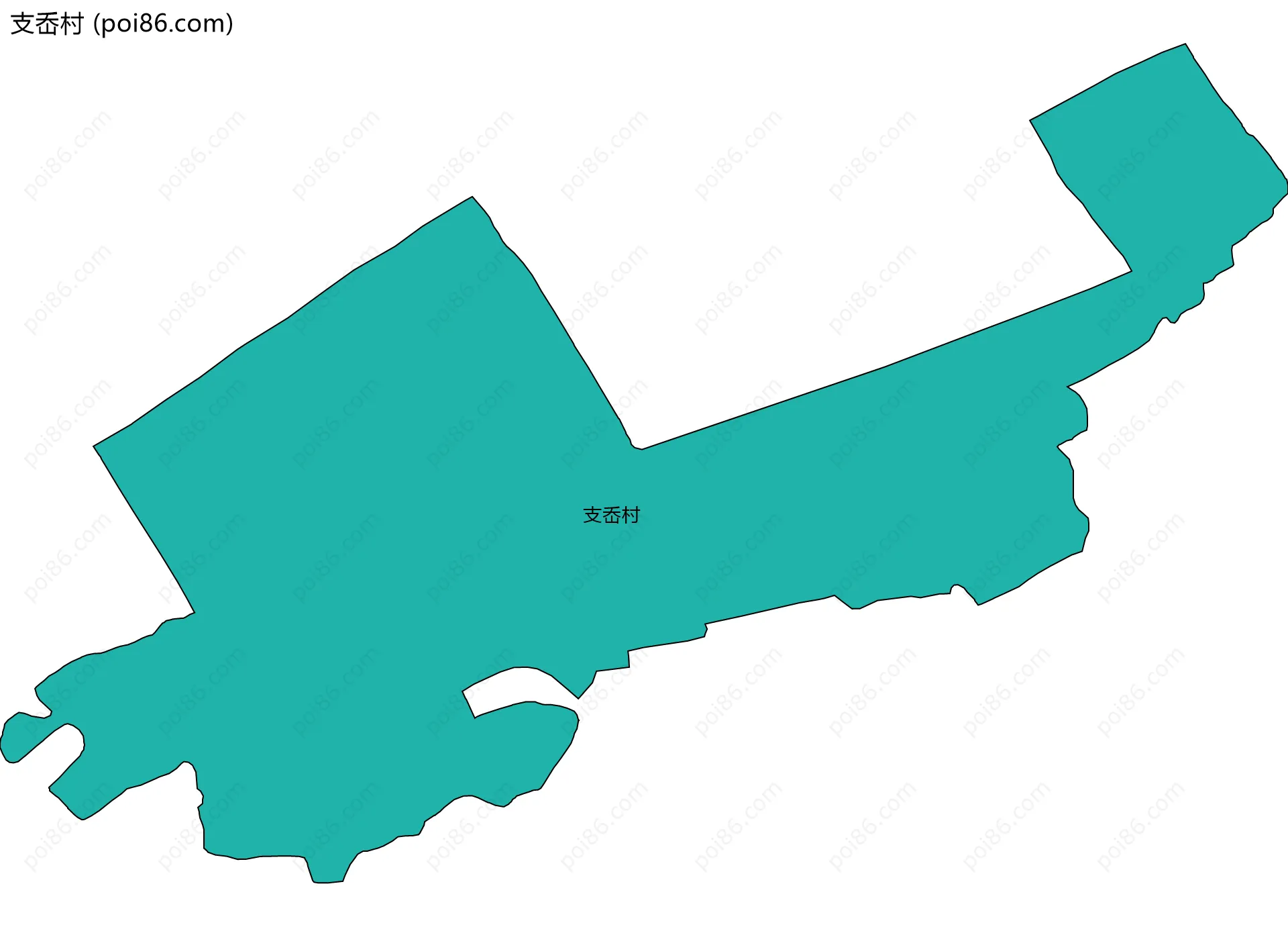 支岙村边界地图