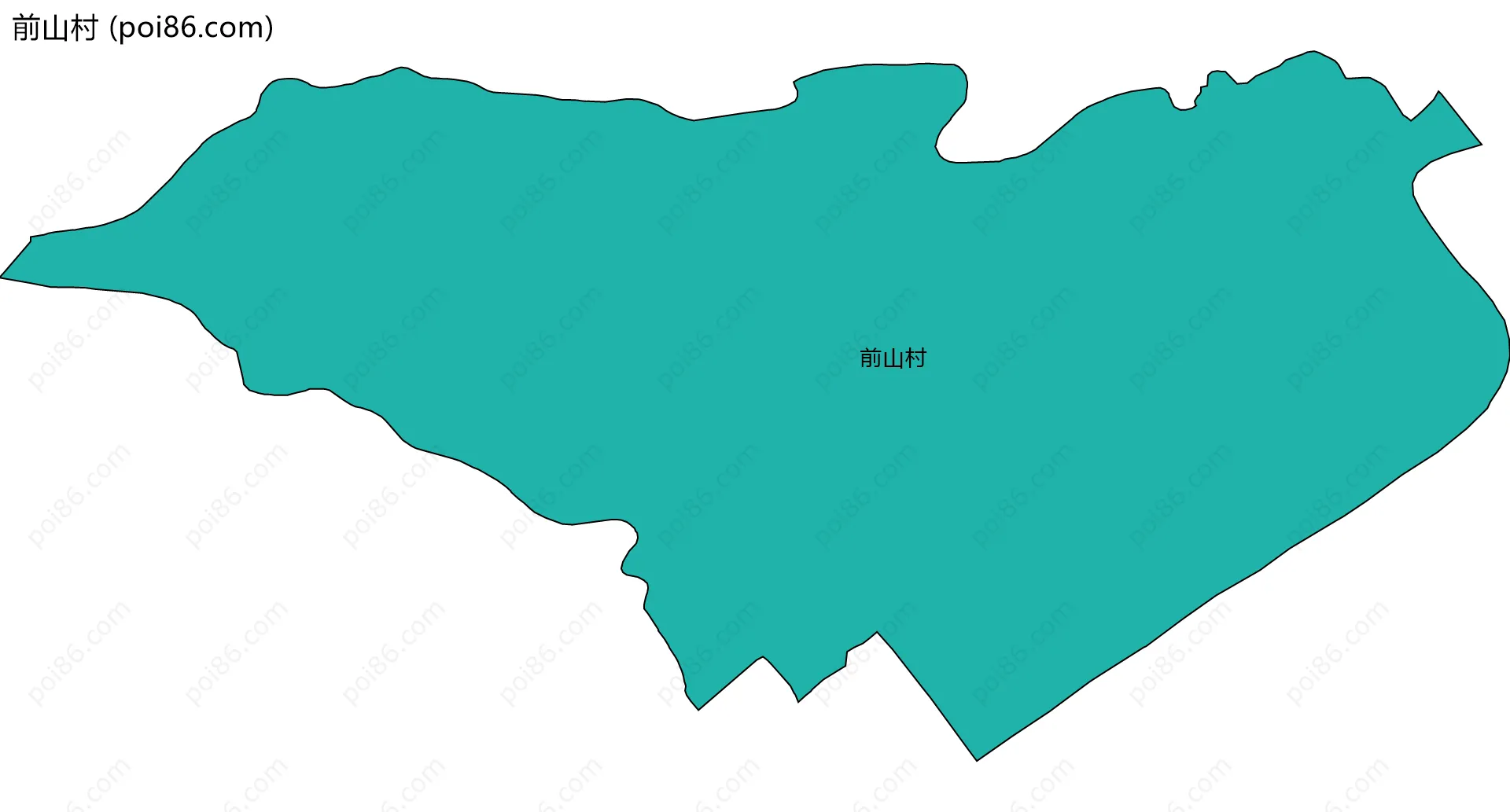 前山村边界地图