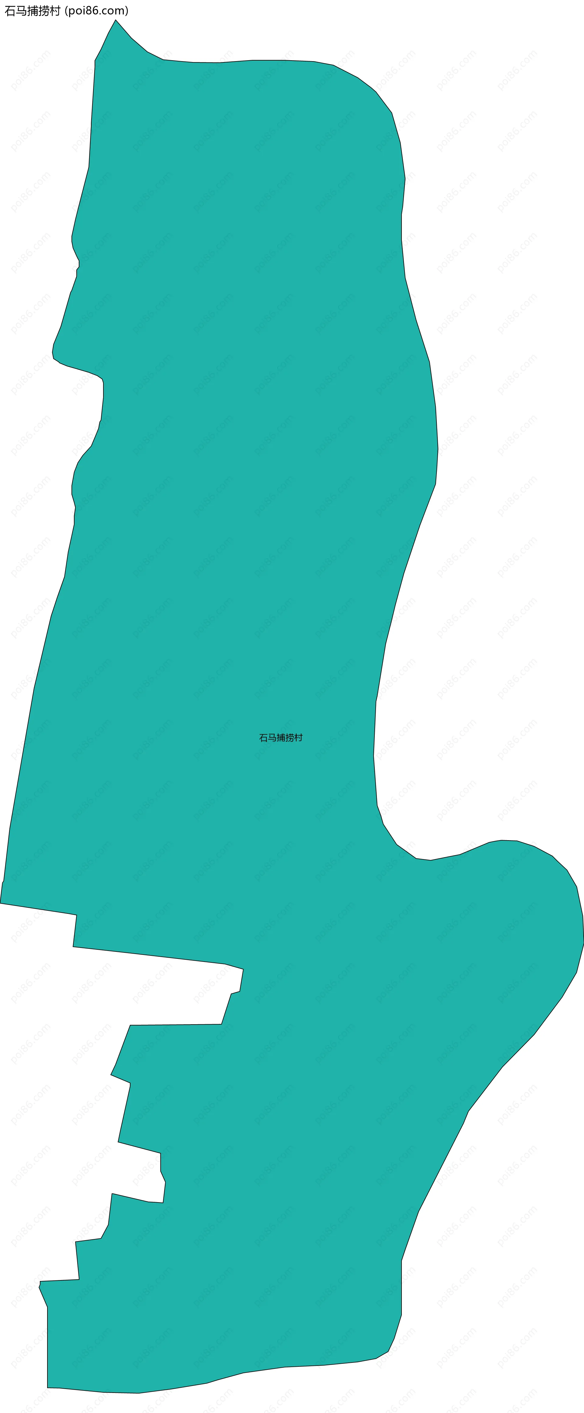 石马捕捞村边界地图