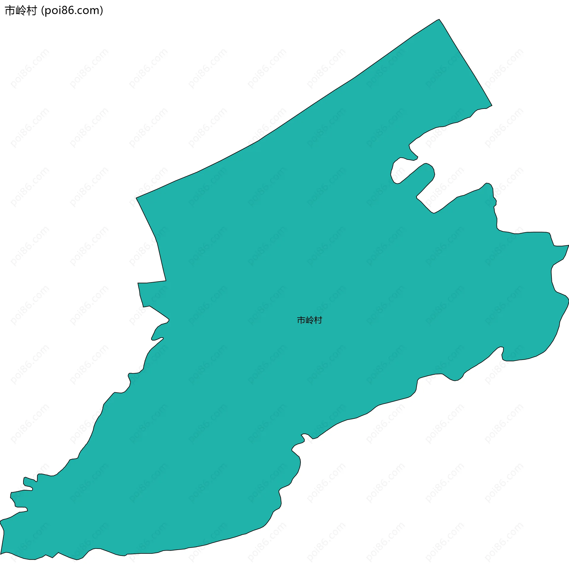 市岭村边界地图