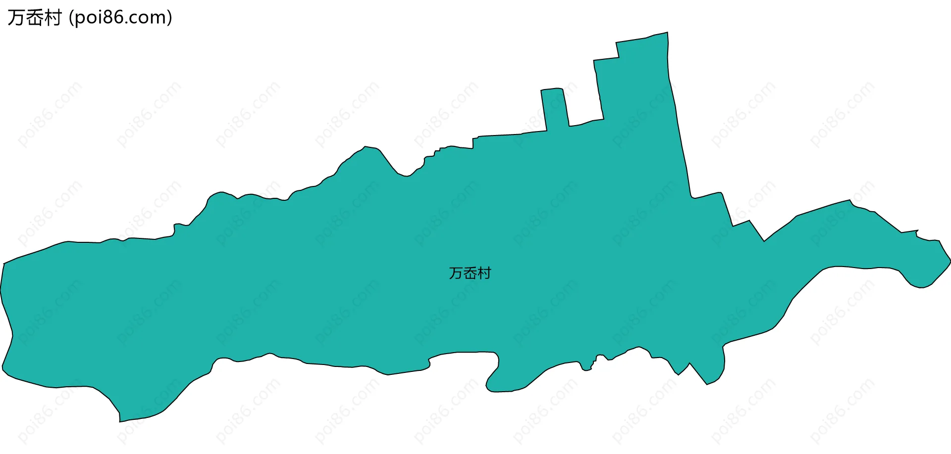 万岙村边界地图