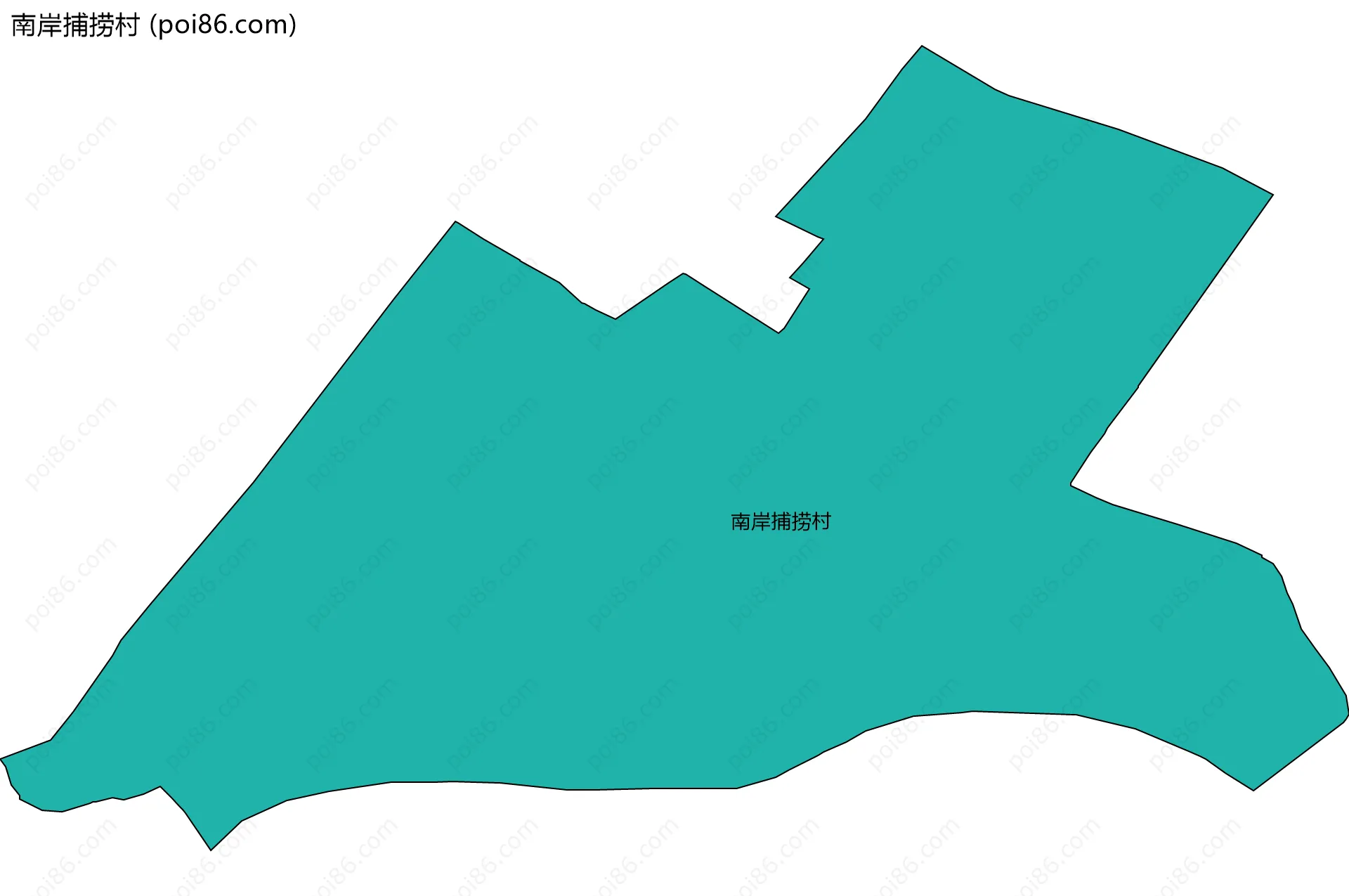 南岸捕捞村边界地图