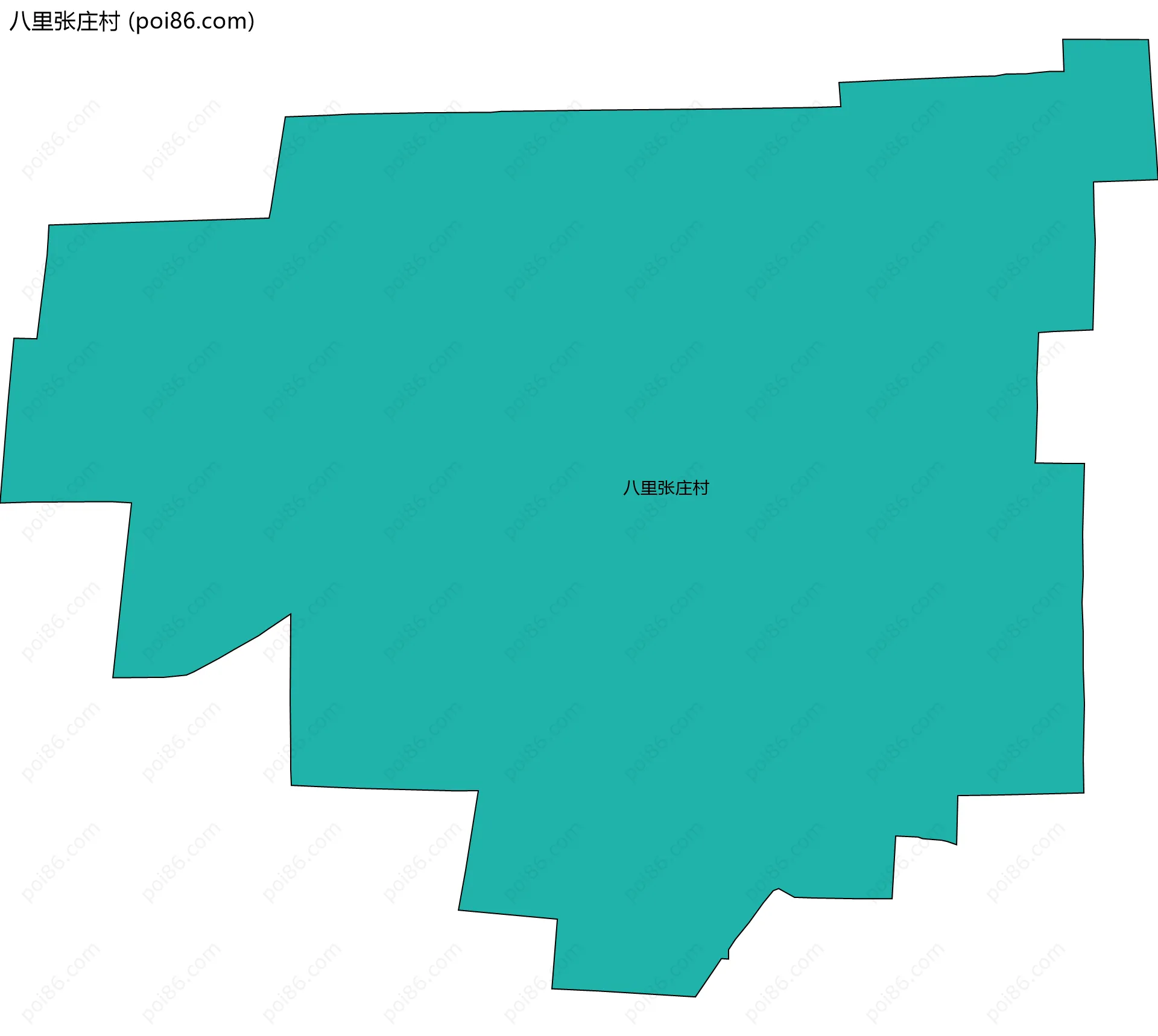八里张庄村边界地图