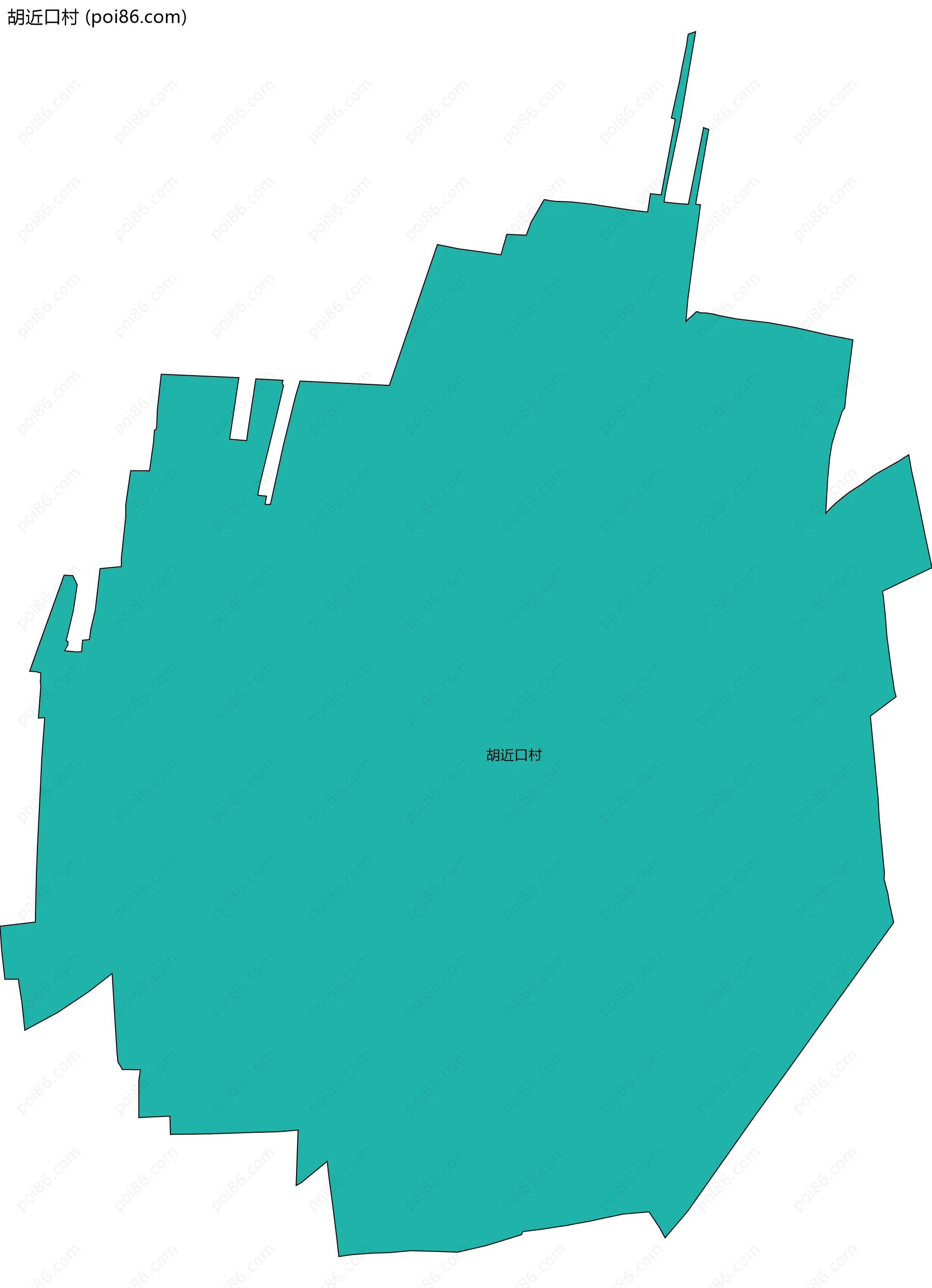胡近口村边界地图