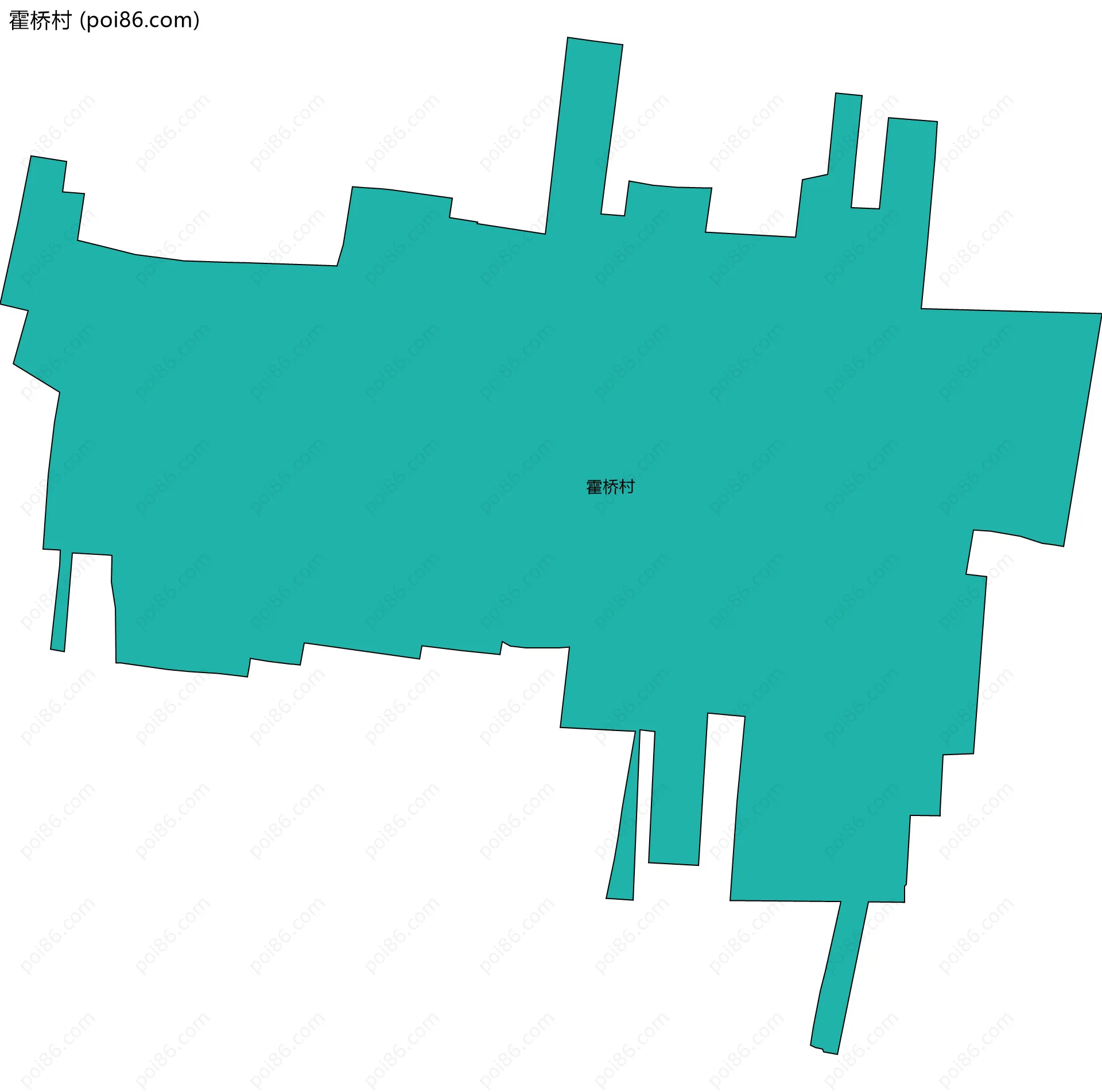 霍桥村边界地图