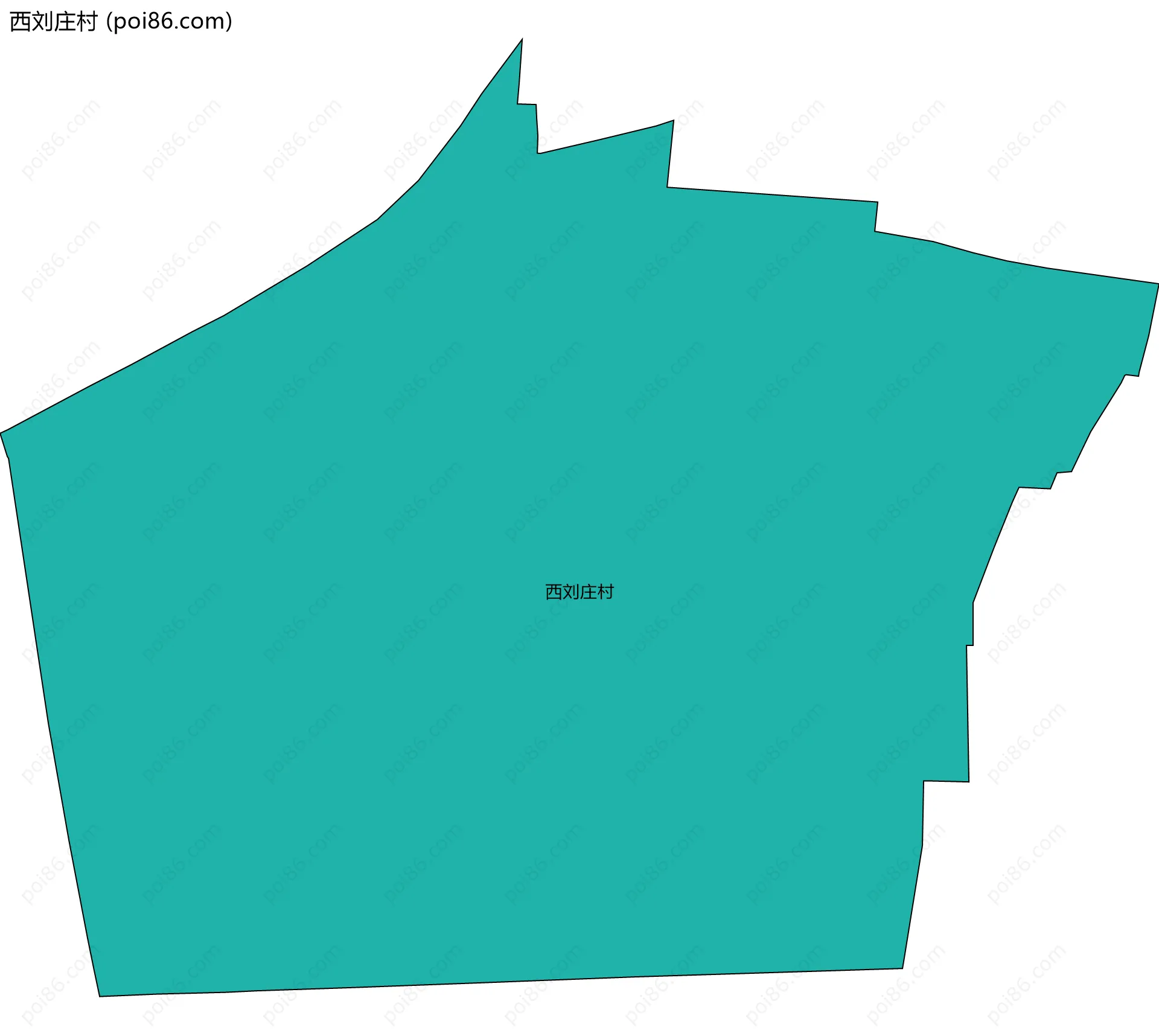 西刘庄村边界地图