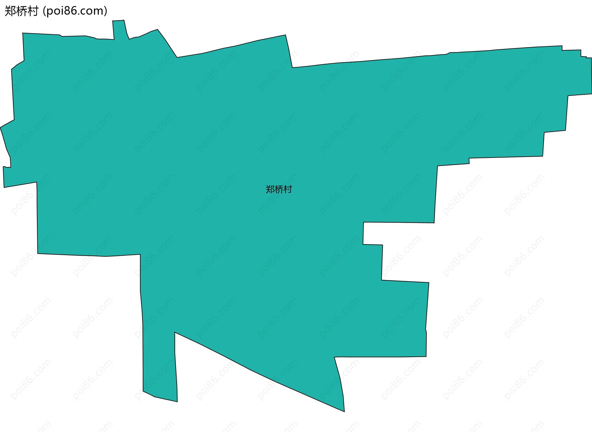 郑桥村边界地图