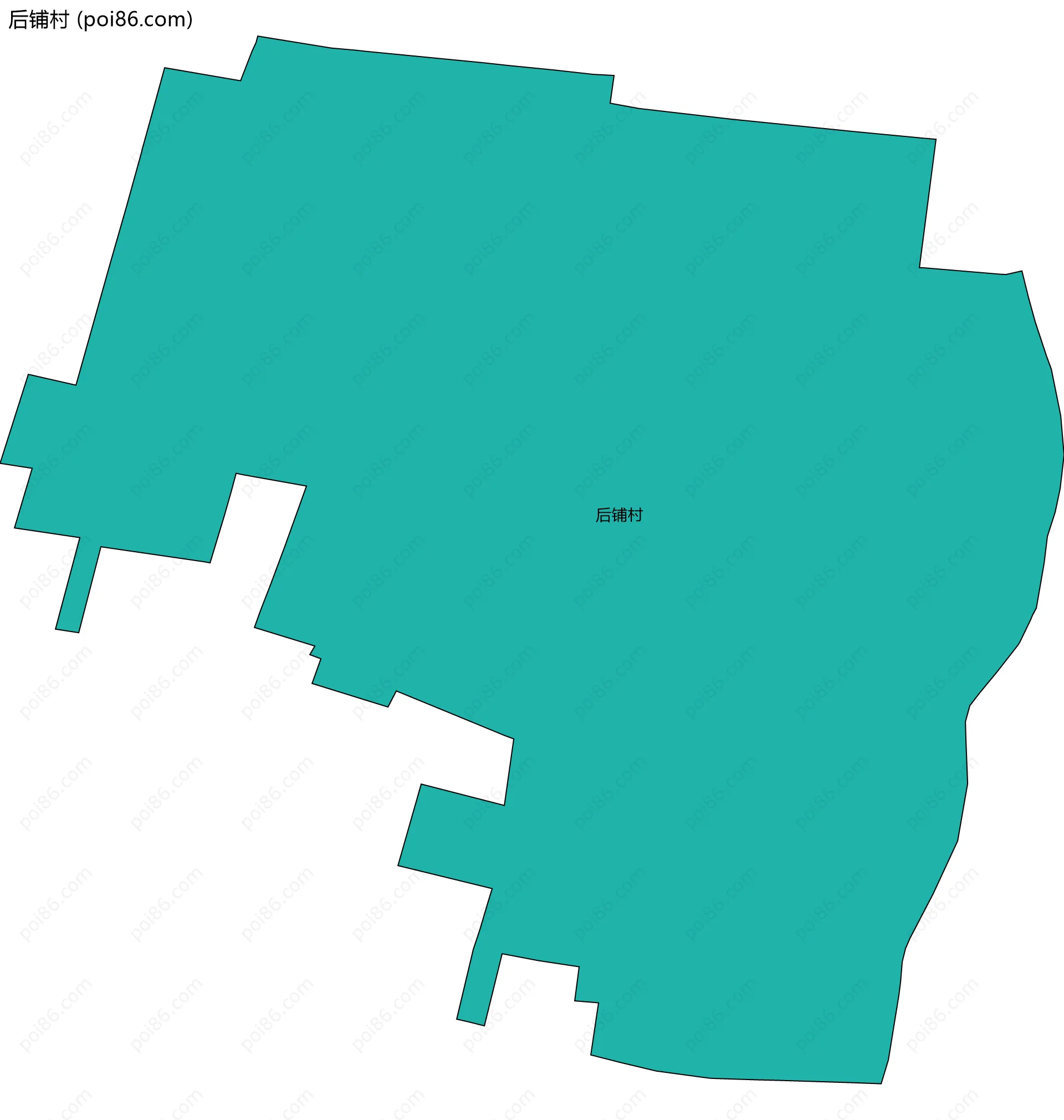 后铺村边界地图
