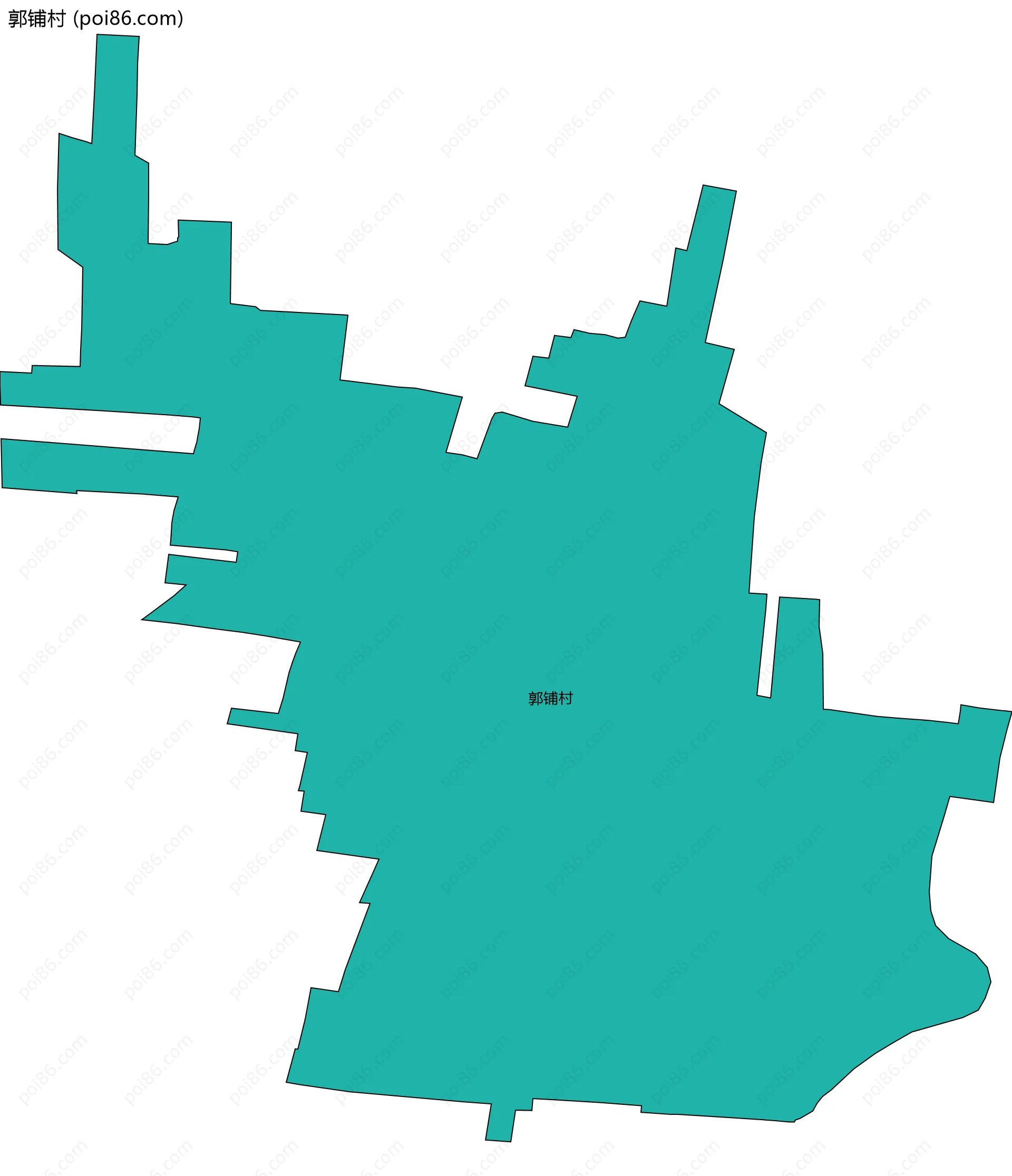 郭铺村边界地图