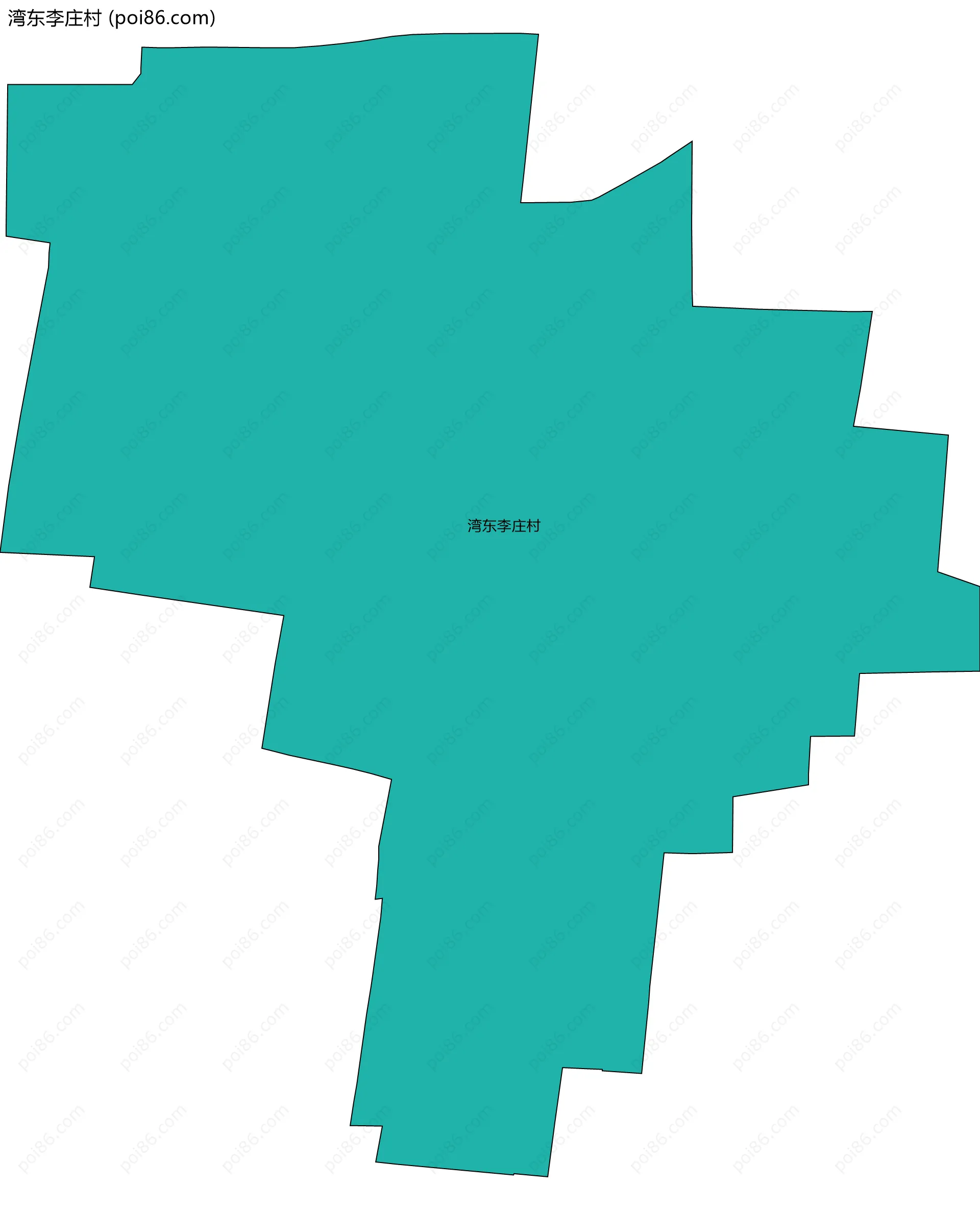 湾东李庄村边界地图