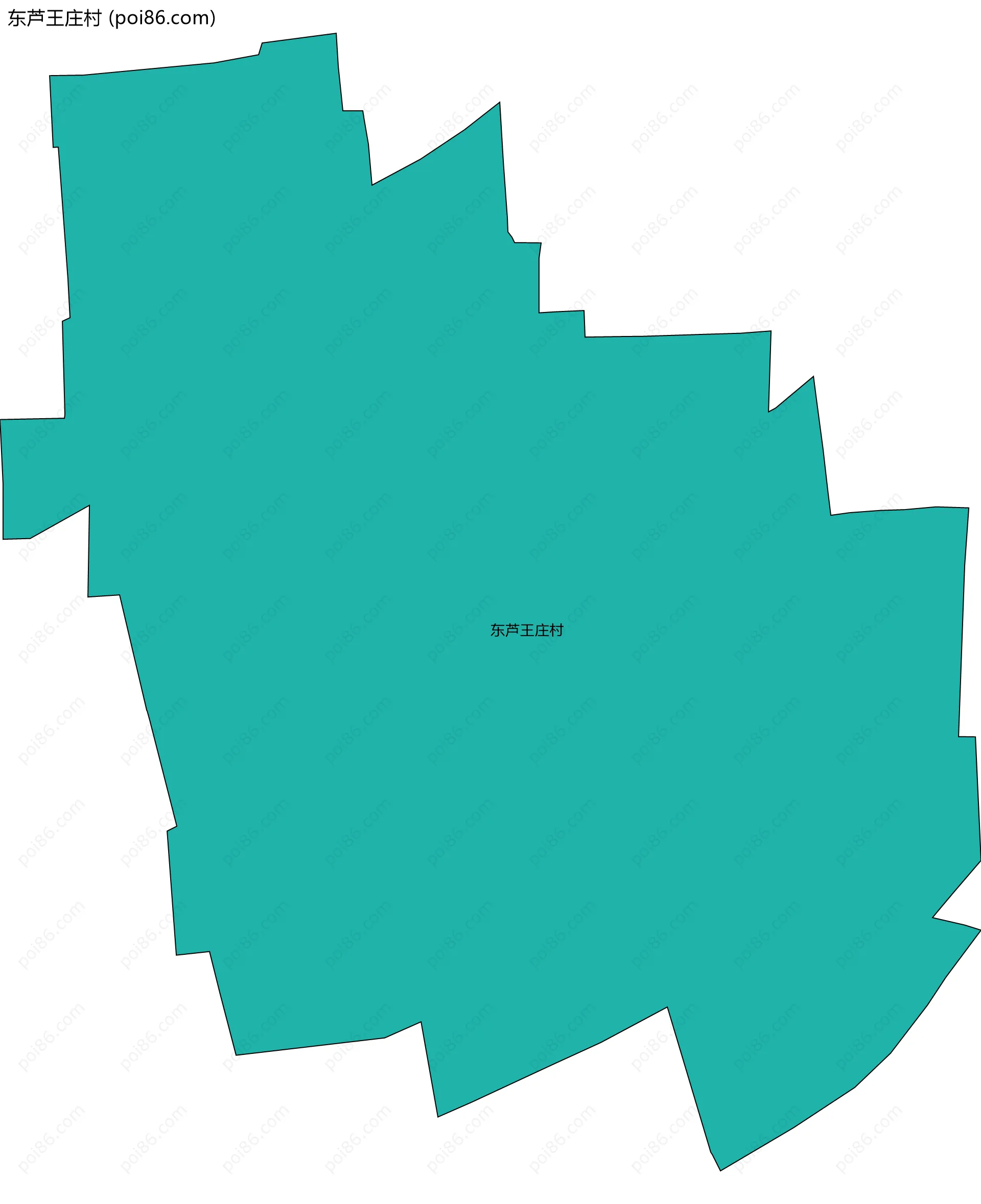 东芦王庄村边界地图