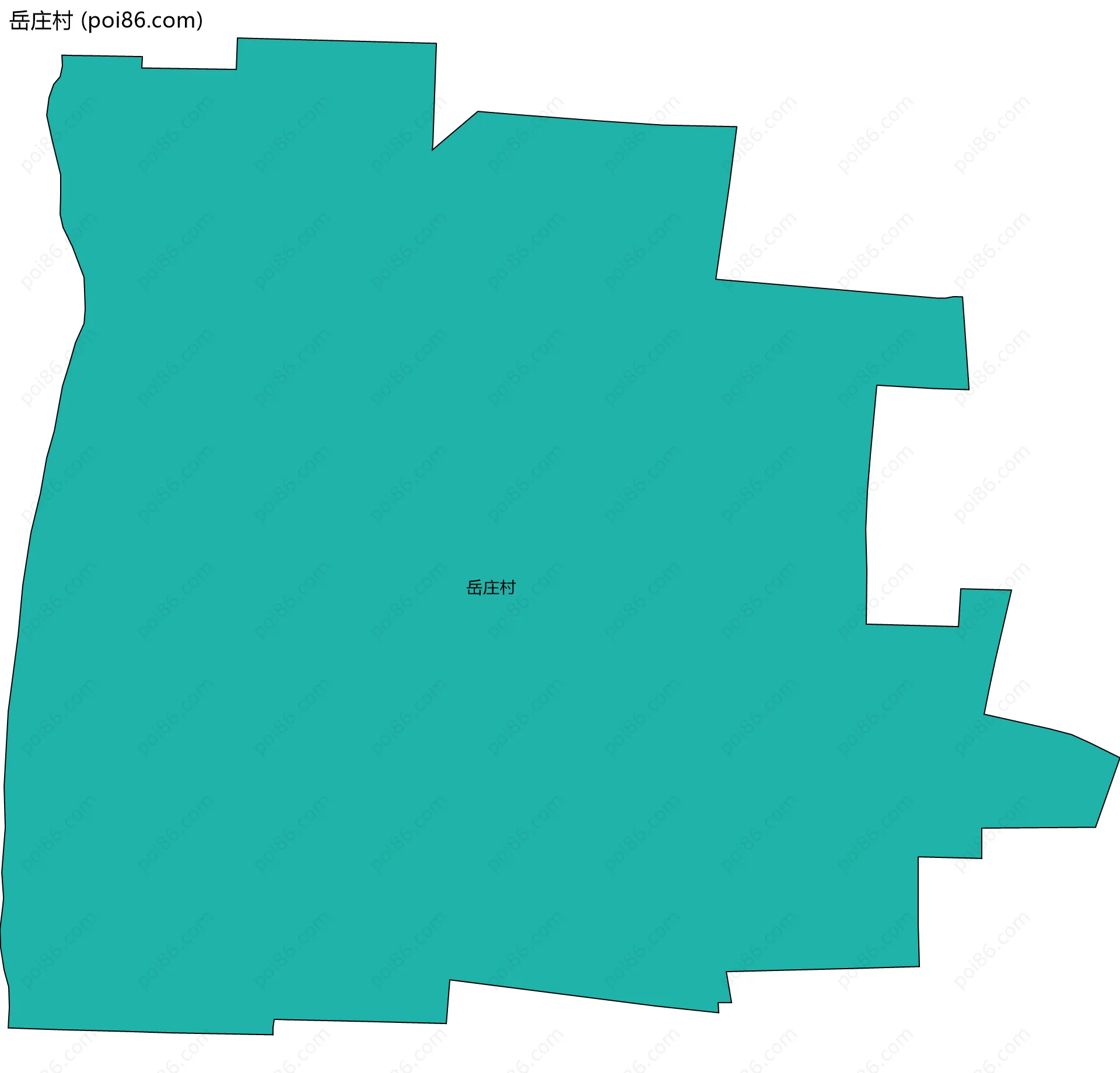 岳庄村边界地图
