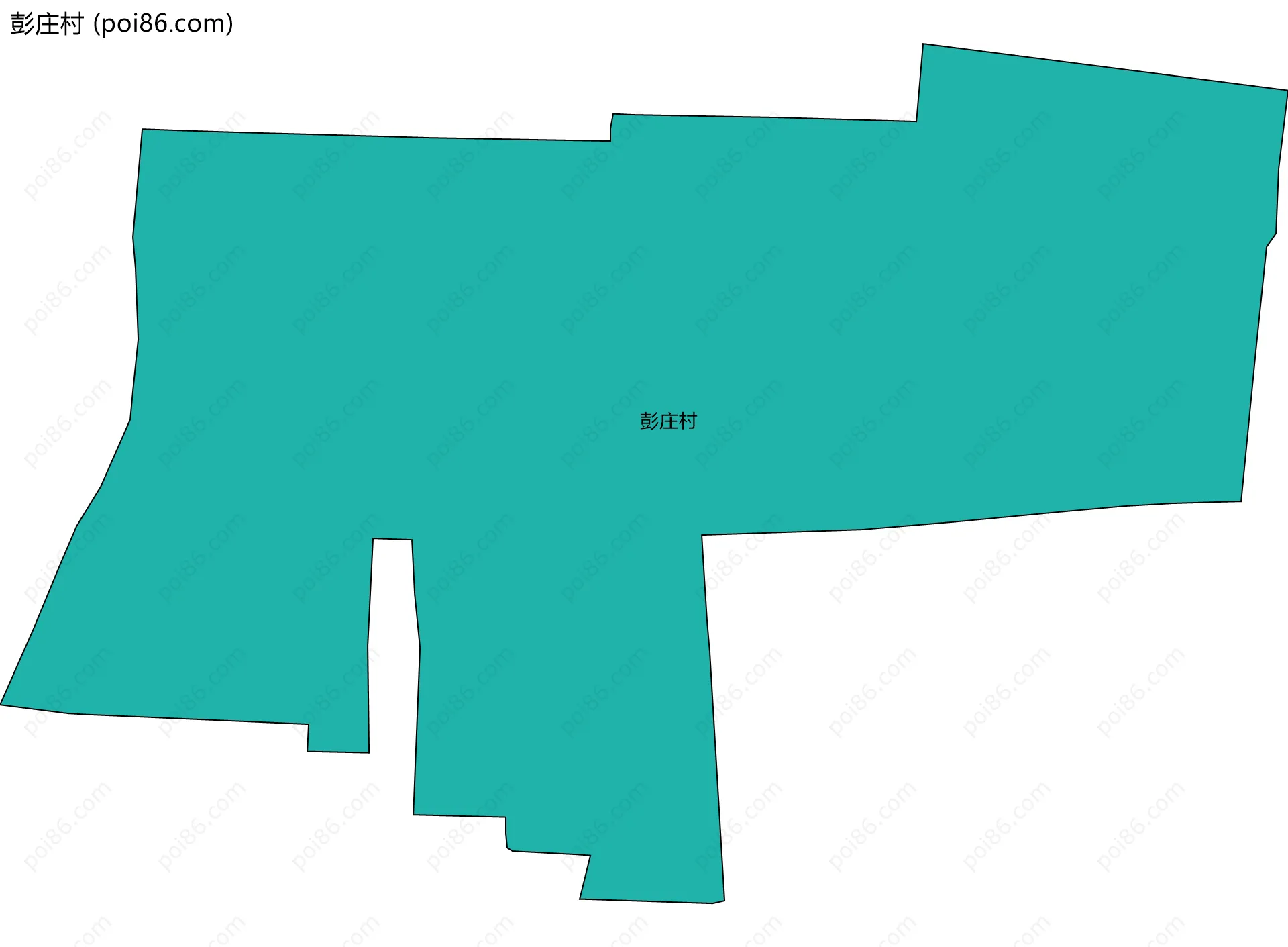 彭庄村边界地图