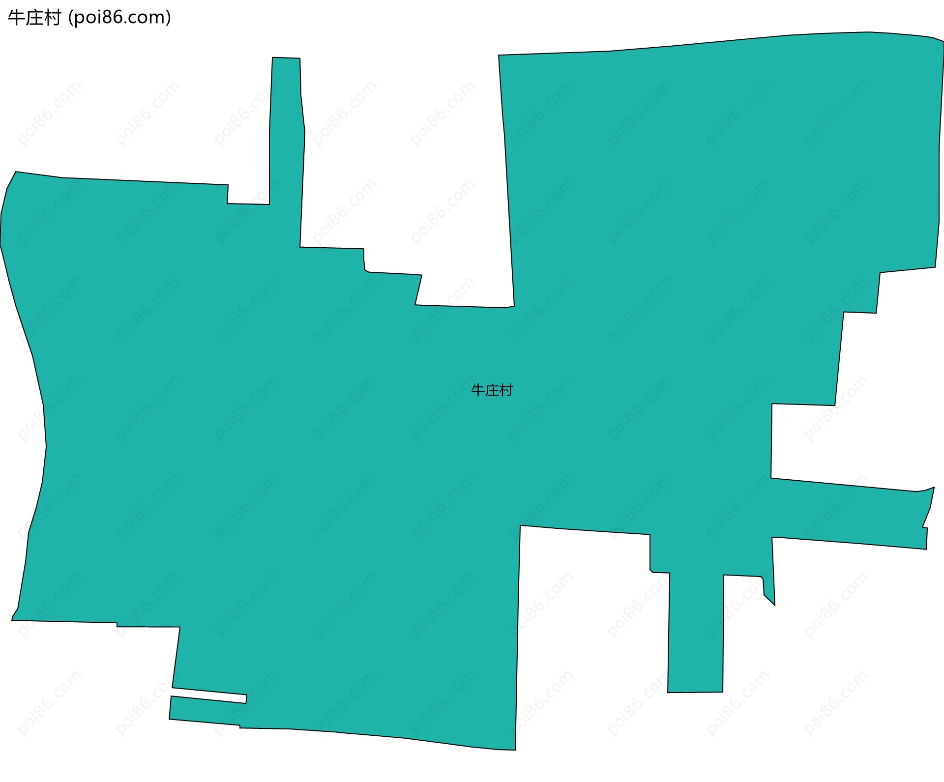 牛庄村边界地图