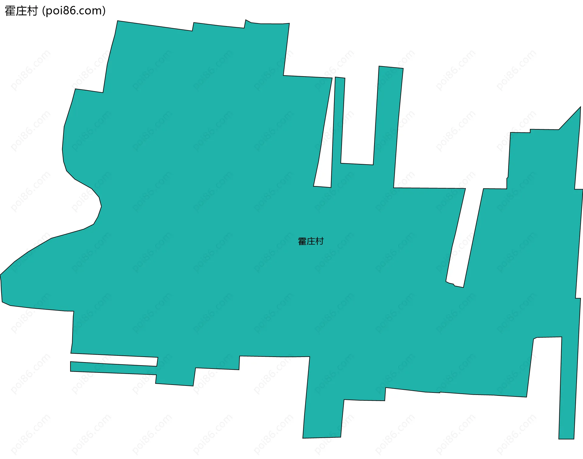 霍庄村边界地图