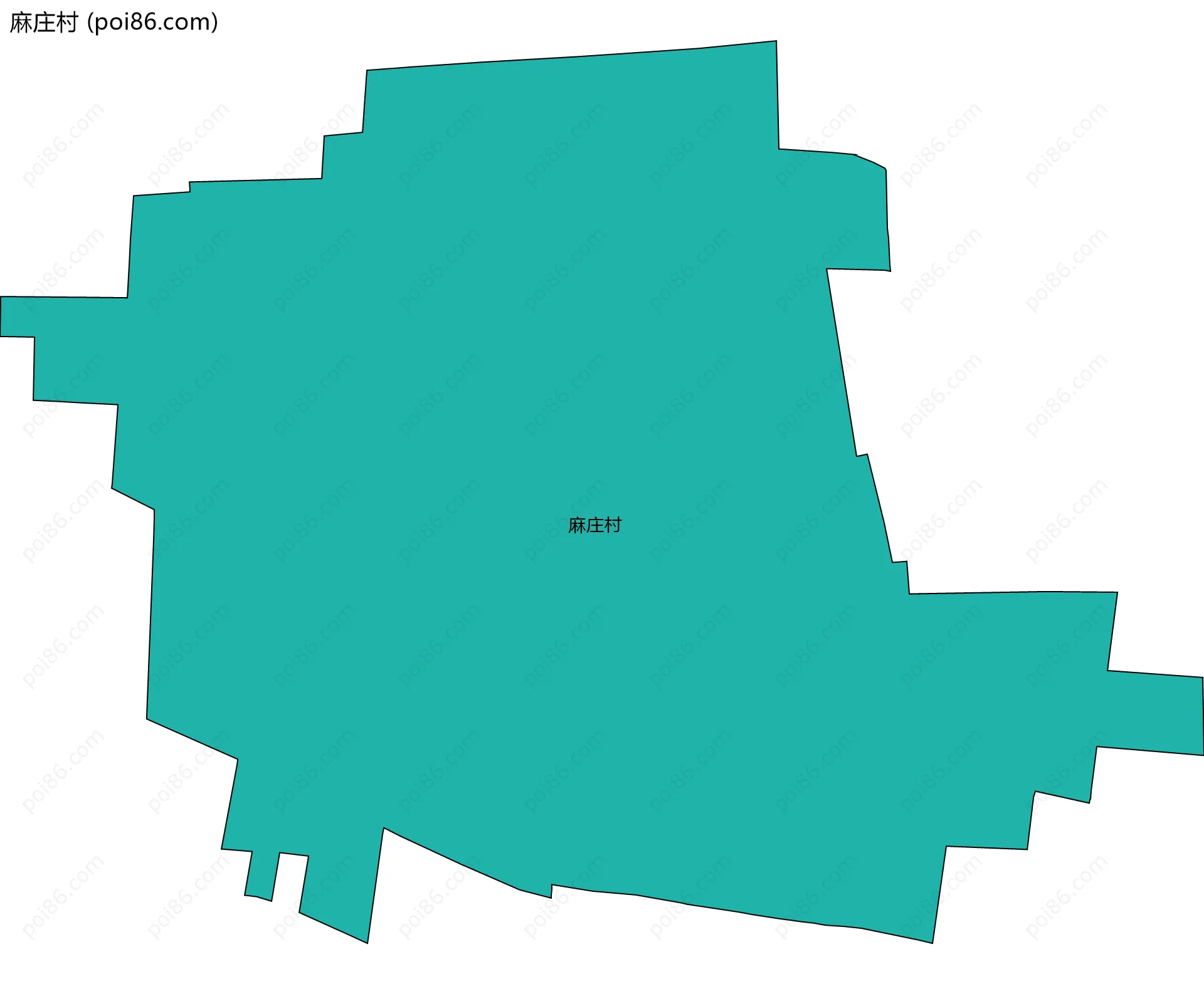 麻庄村边界地图