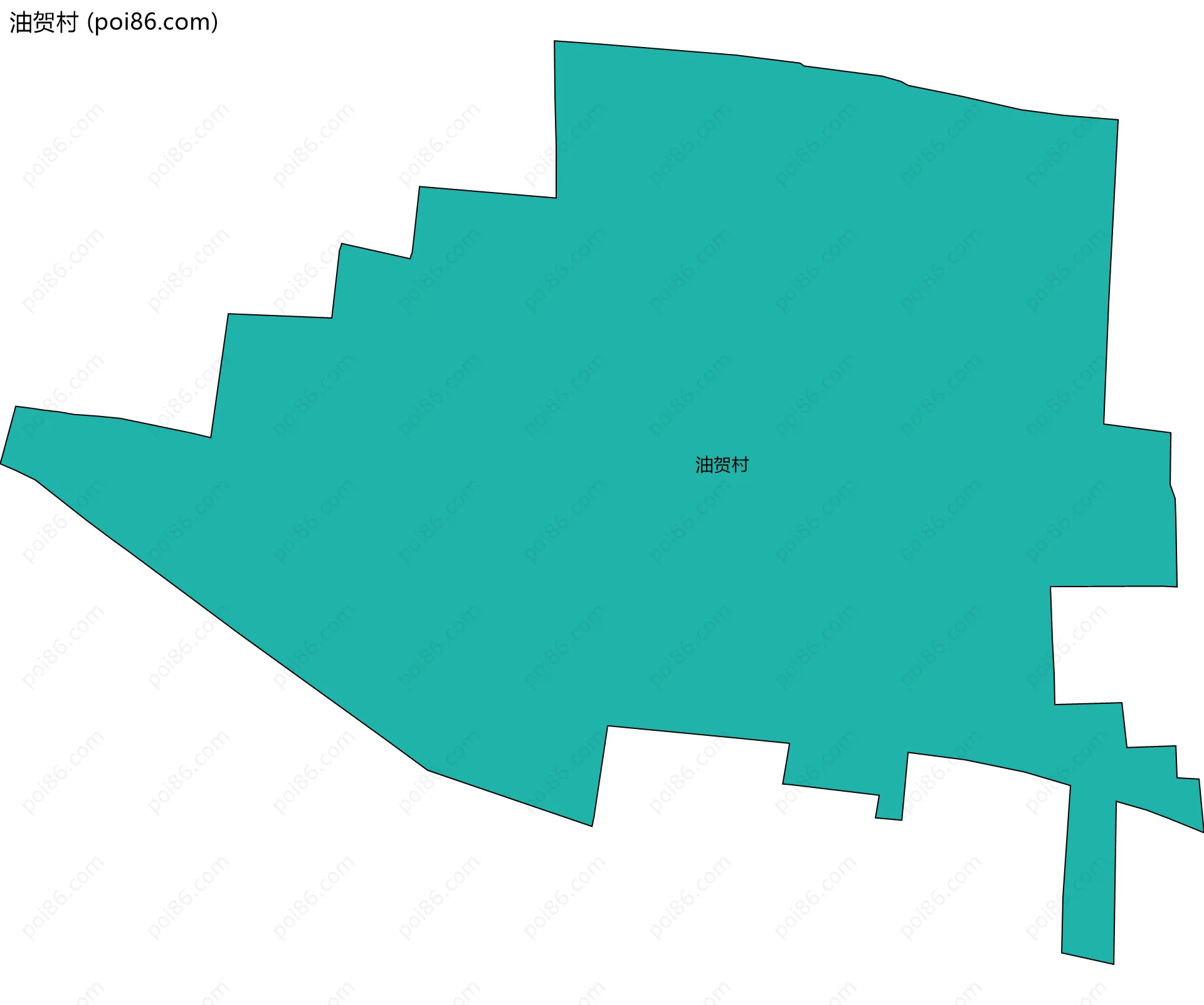 油贺村边界地图