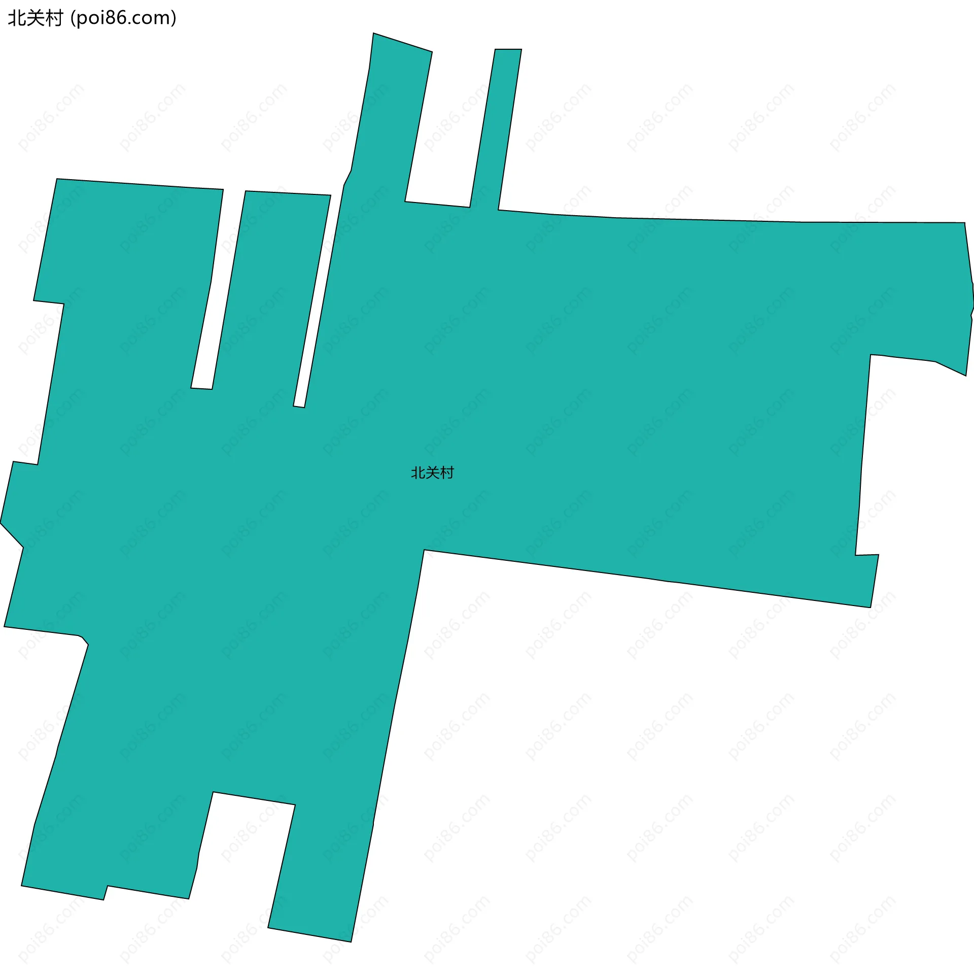 北关村边界地图