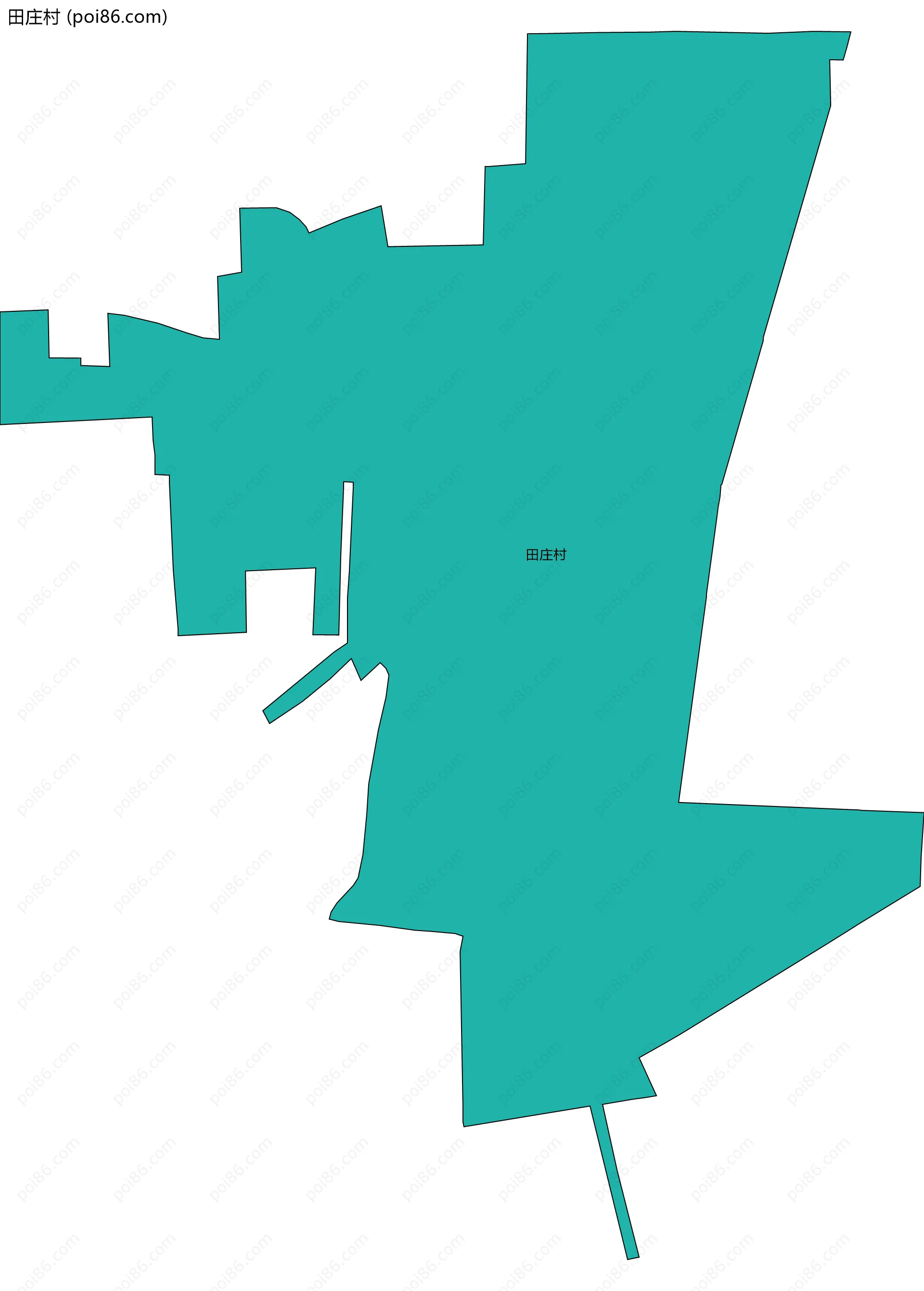 田庄村边界地图