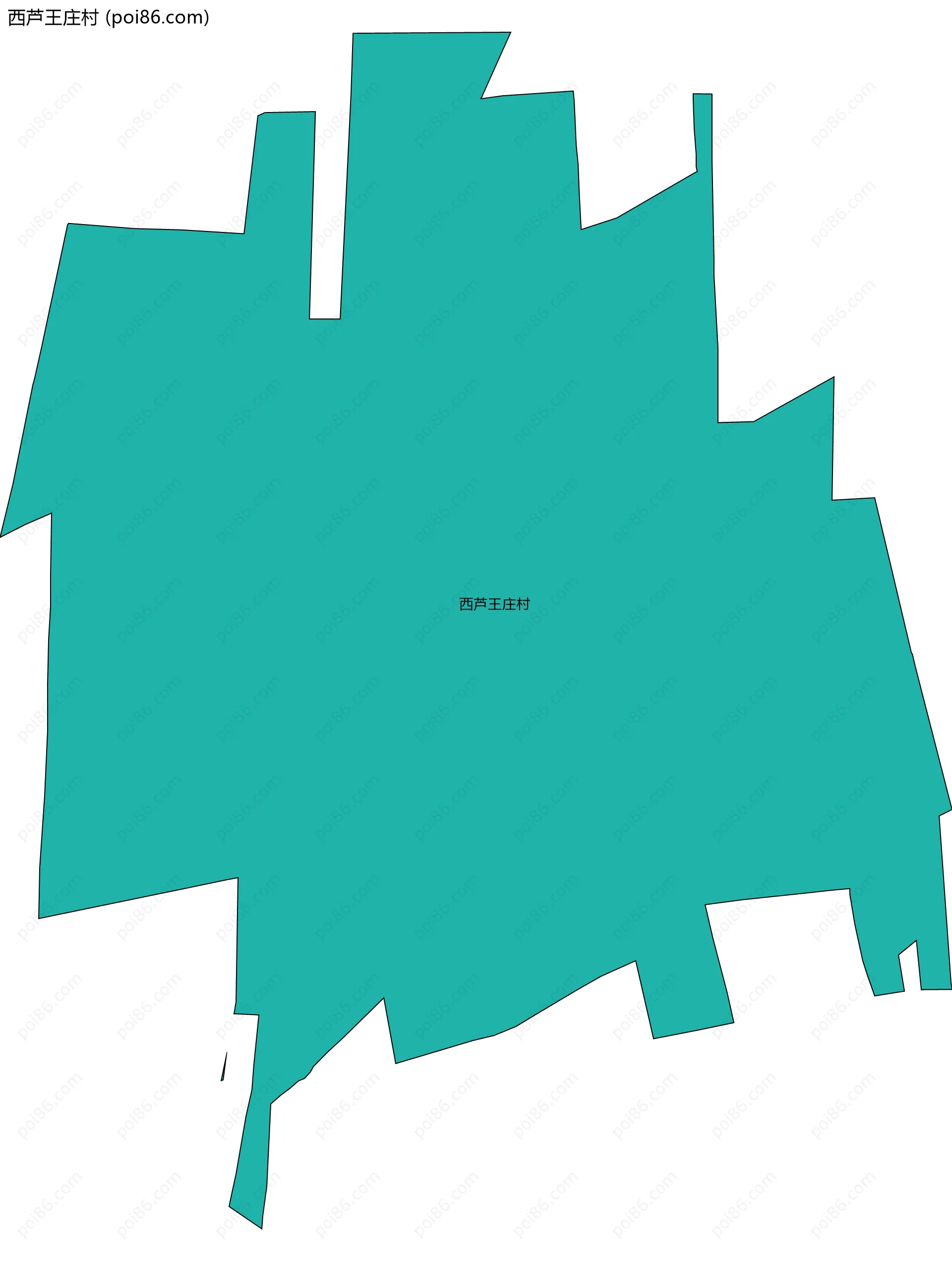 西芦王庄村边界地图