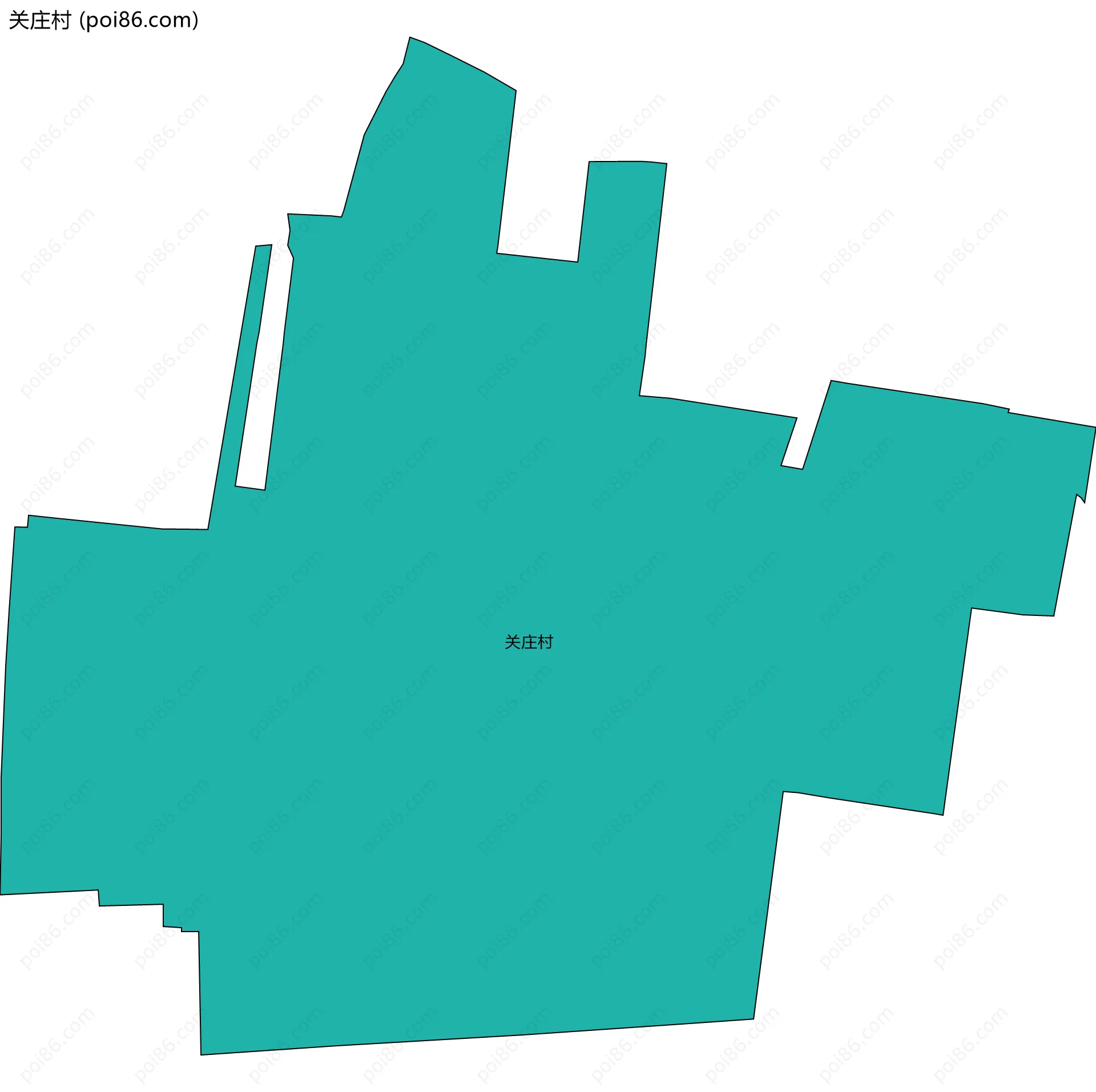 关庄村边界地图