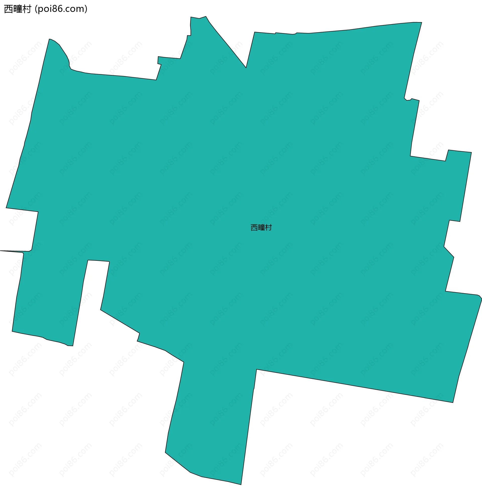 西疃村边界地图