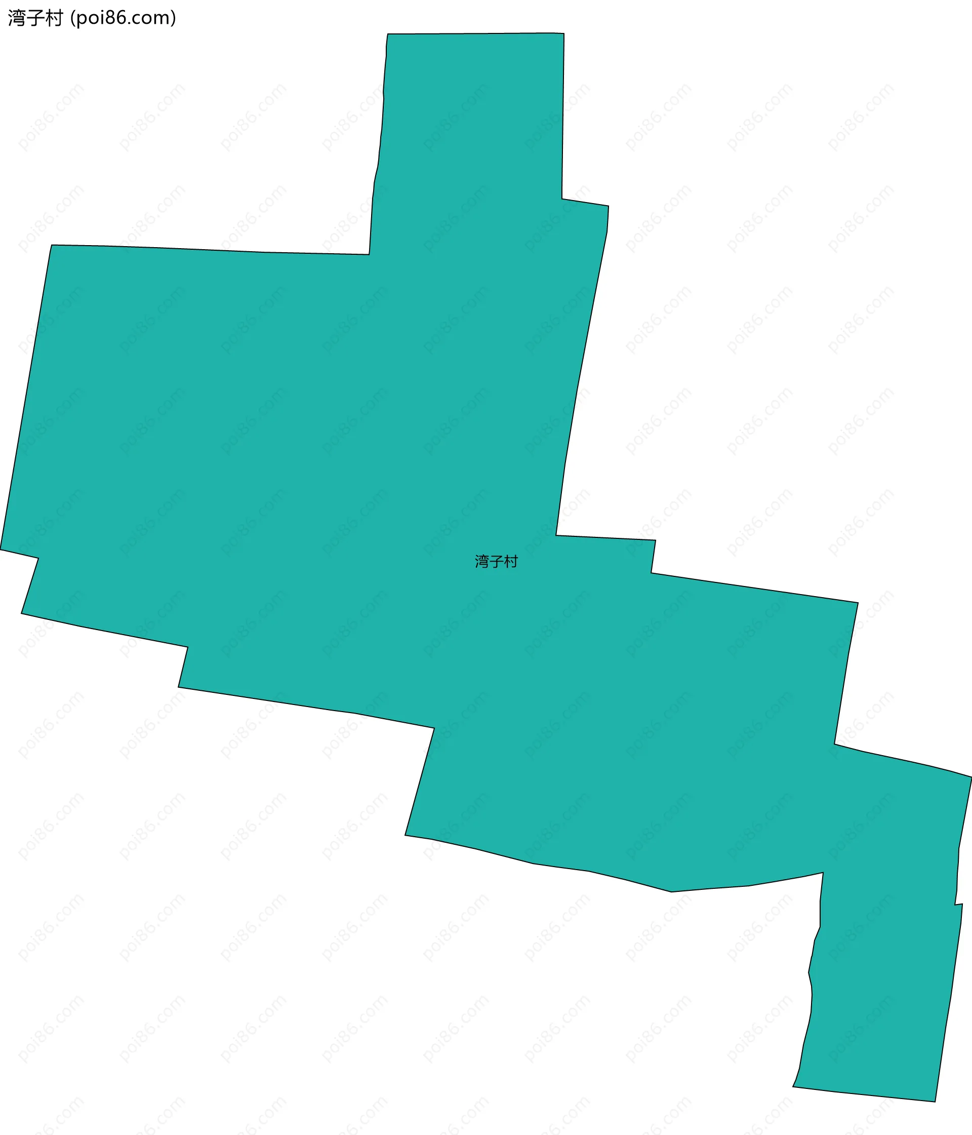 湾子村边界地图