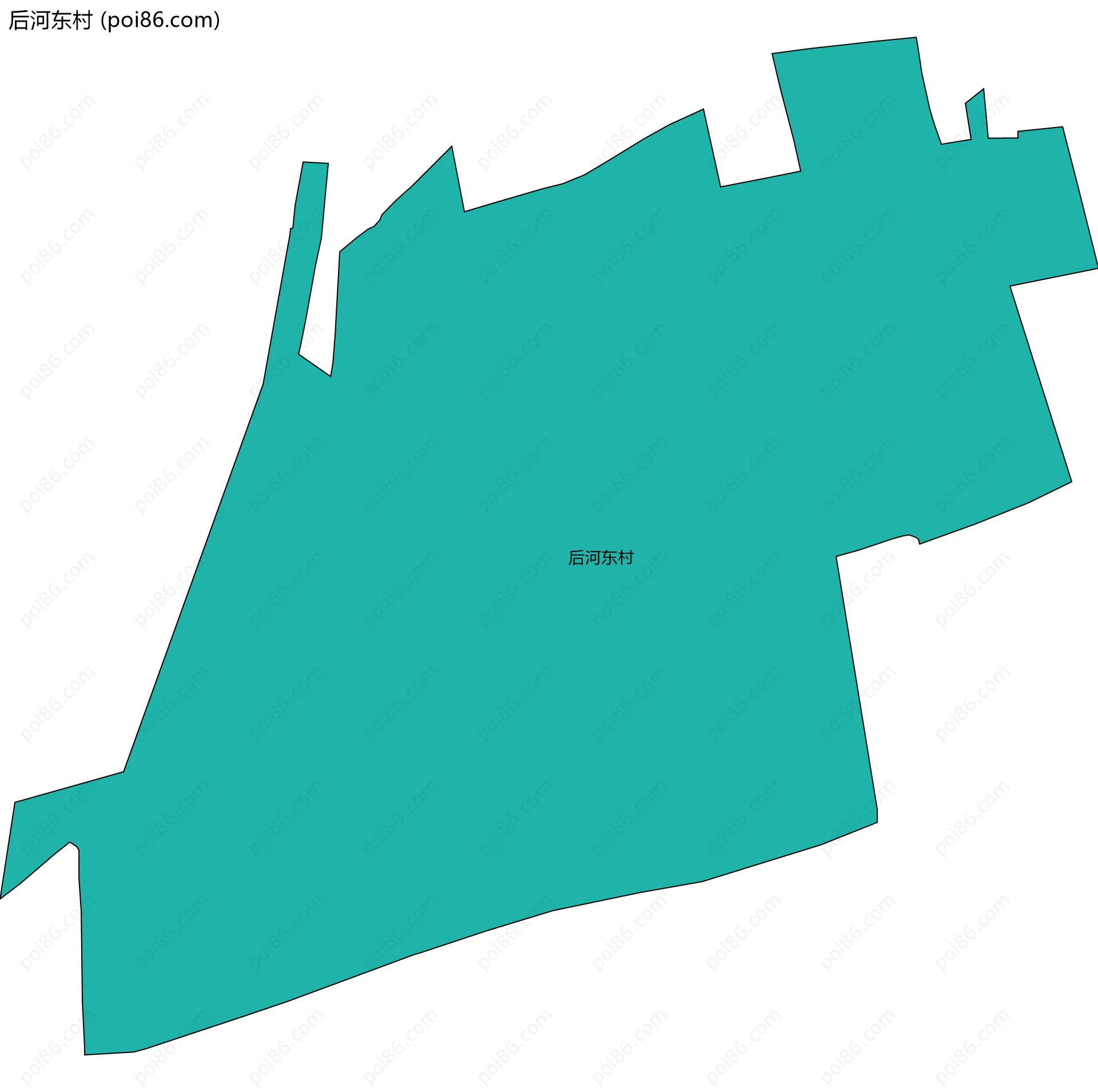 后河东村边界地图