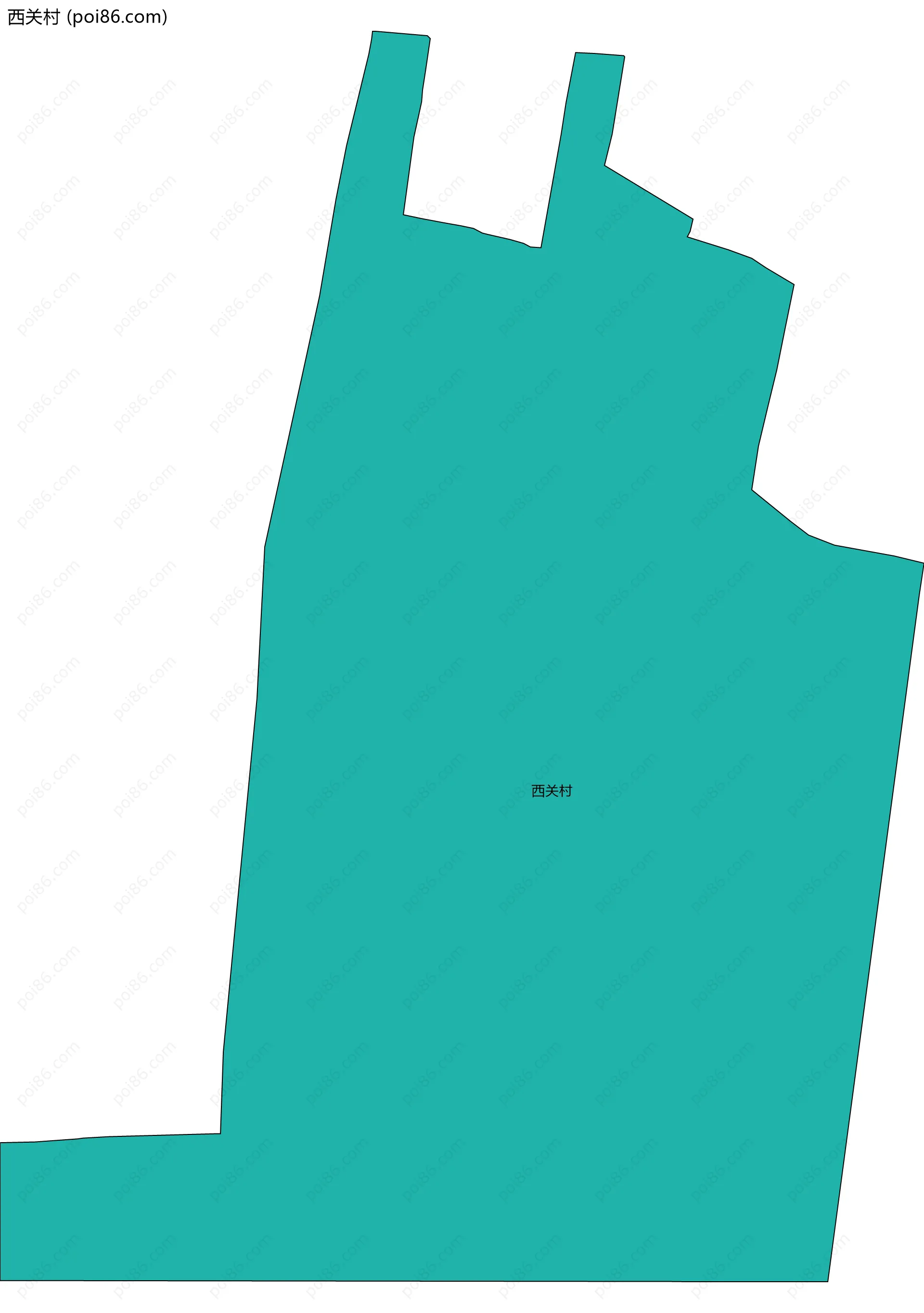 西关村边界地图