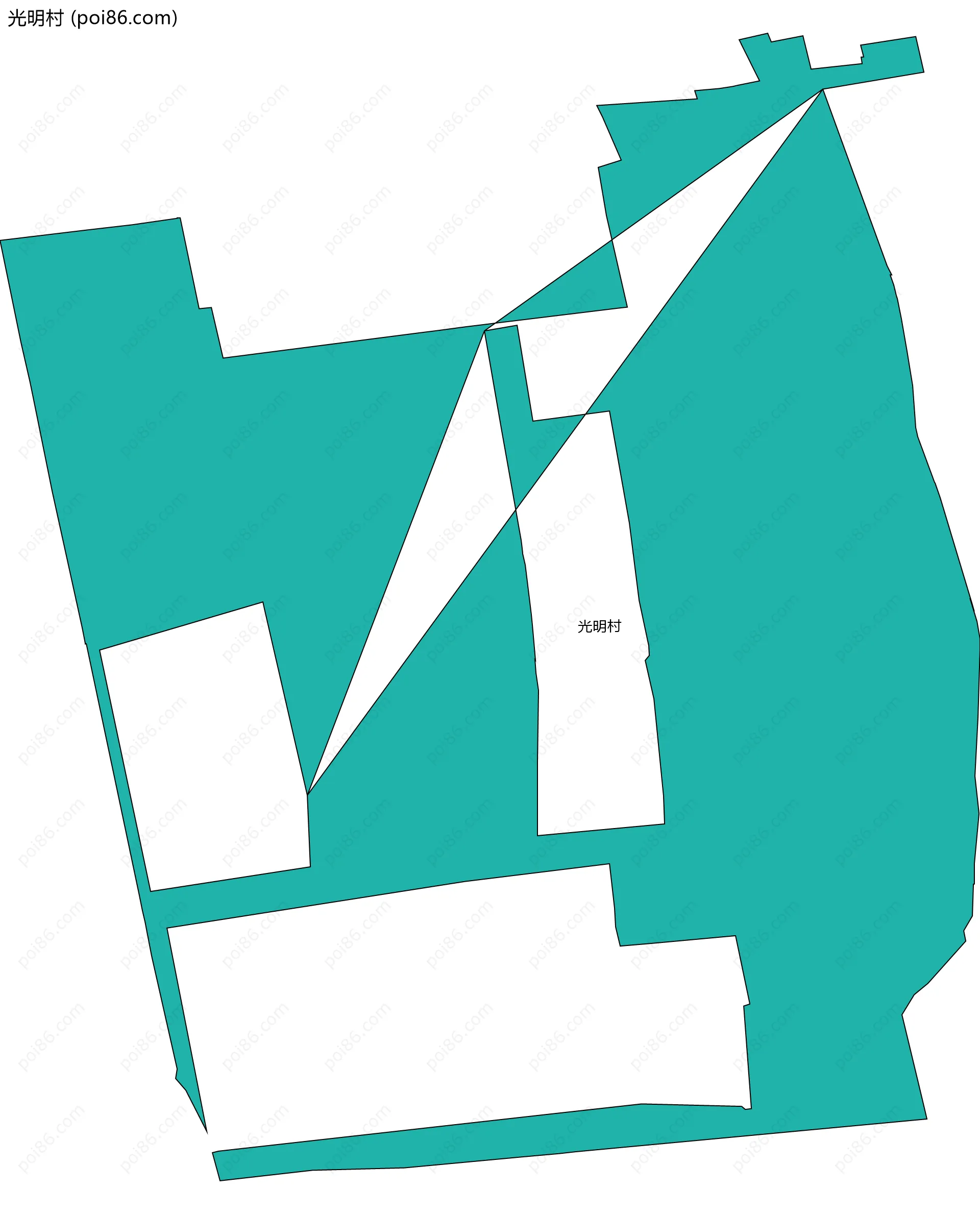 光明村边界地图