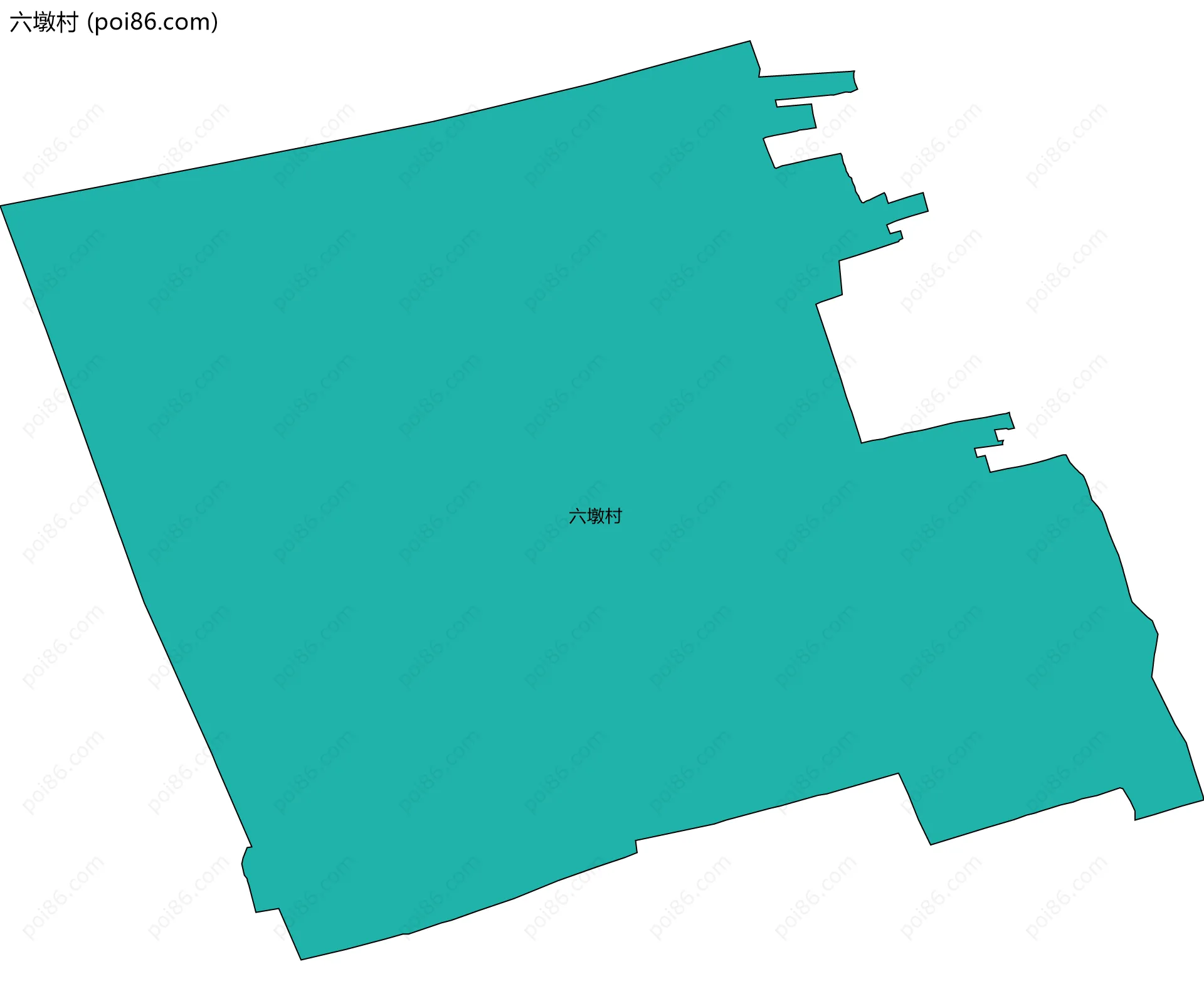 六墩村边界地图
