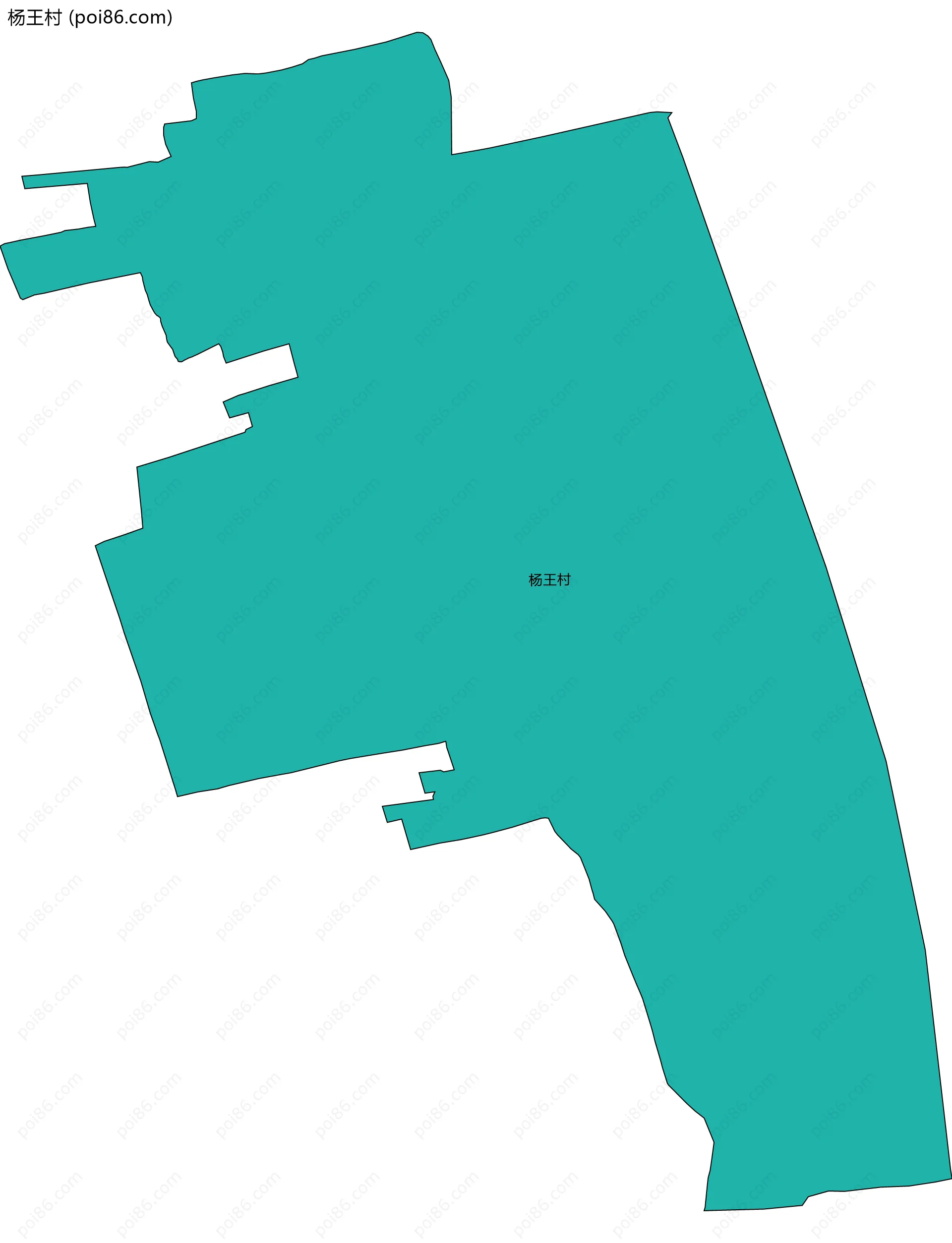 杨王村边界地图