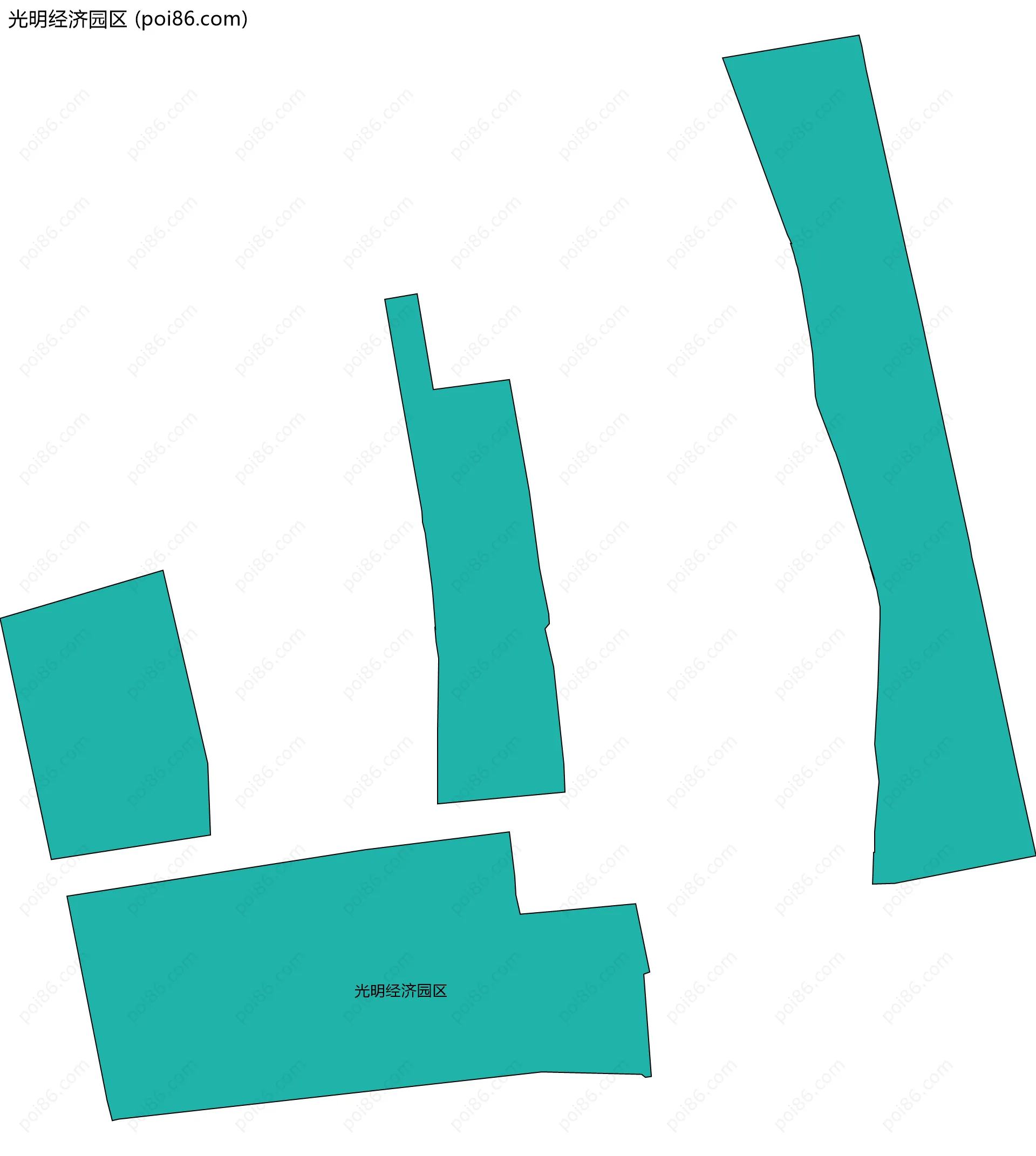 光明经济园区边界地图