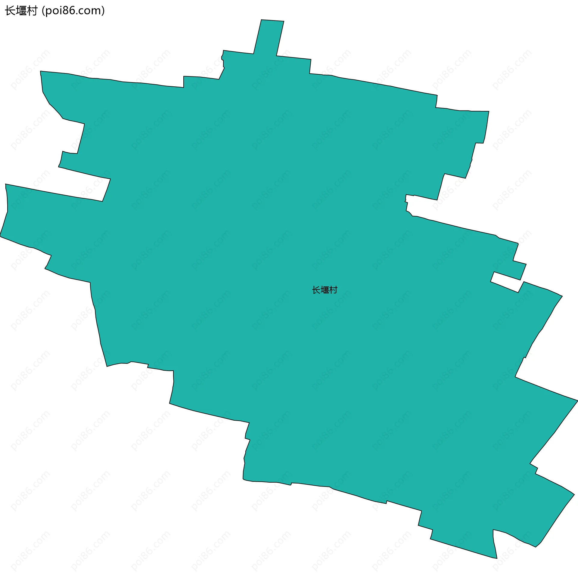 长堰村边界地图
