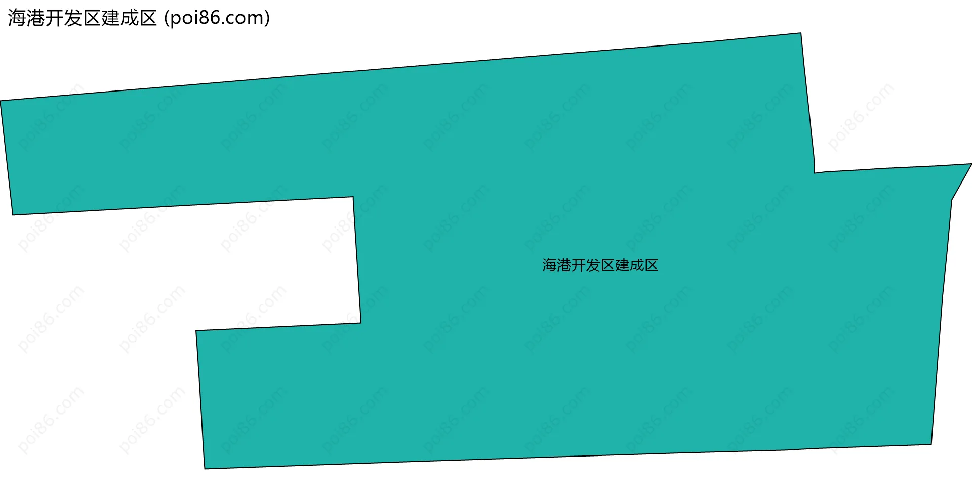 海港开发区建成区边界地图